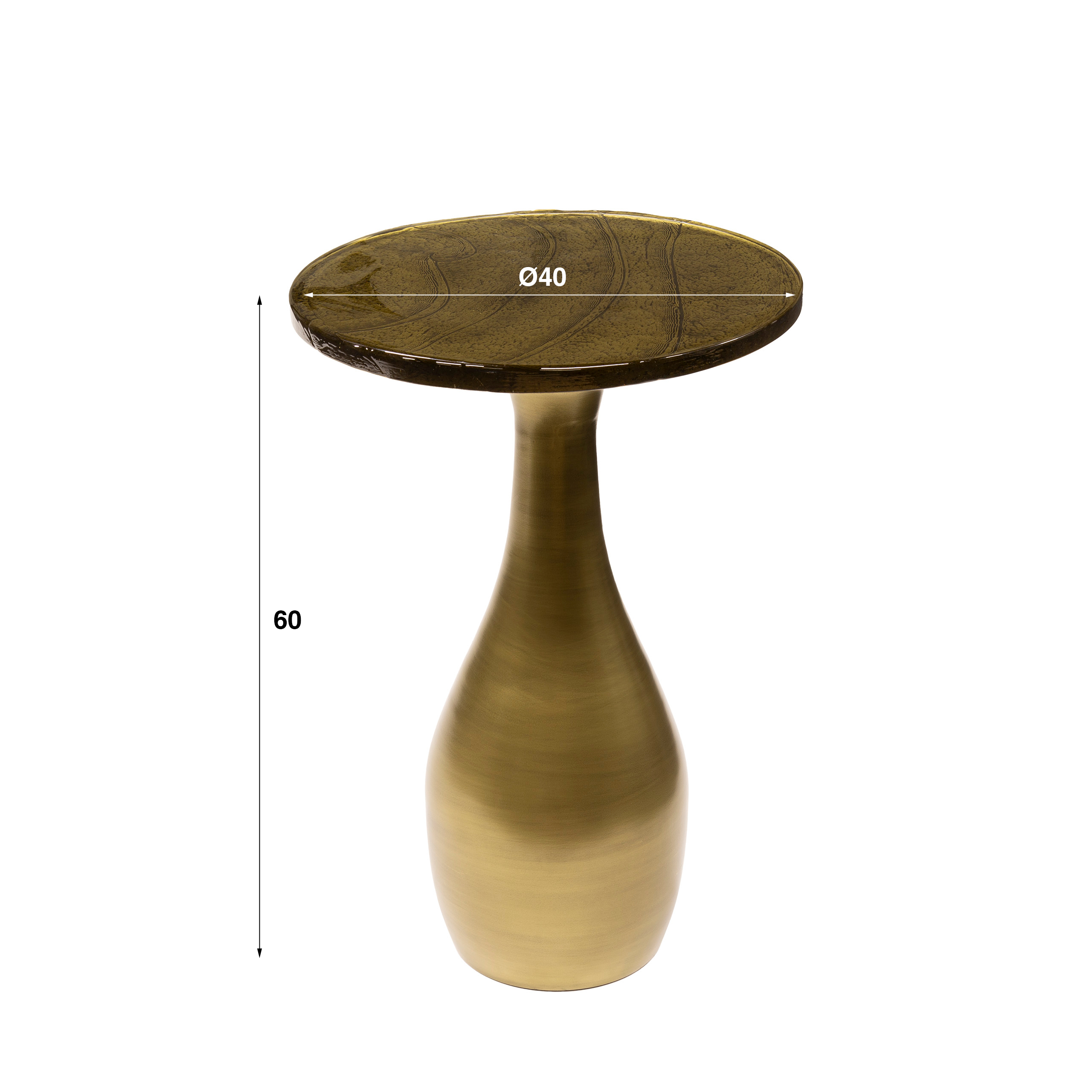 Mesa auxiliar Eclipse Drop M - Oro antiguo