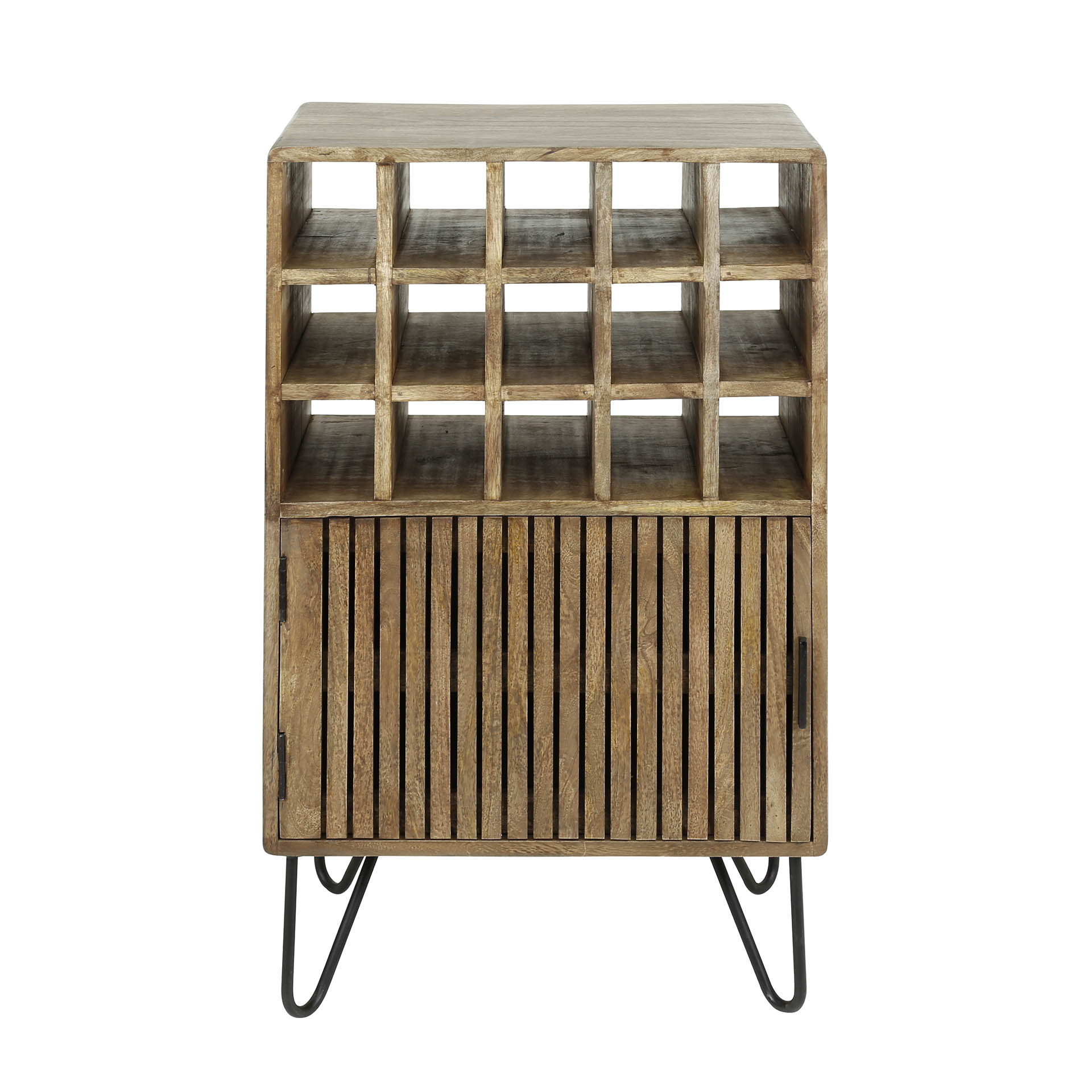 Wine cabinet tweak / Solid mango sand color