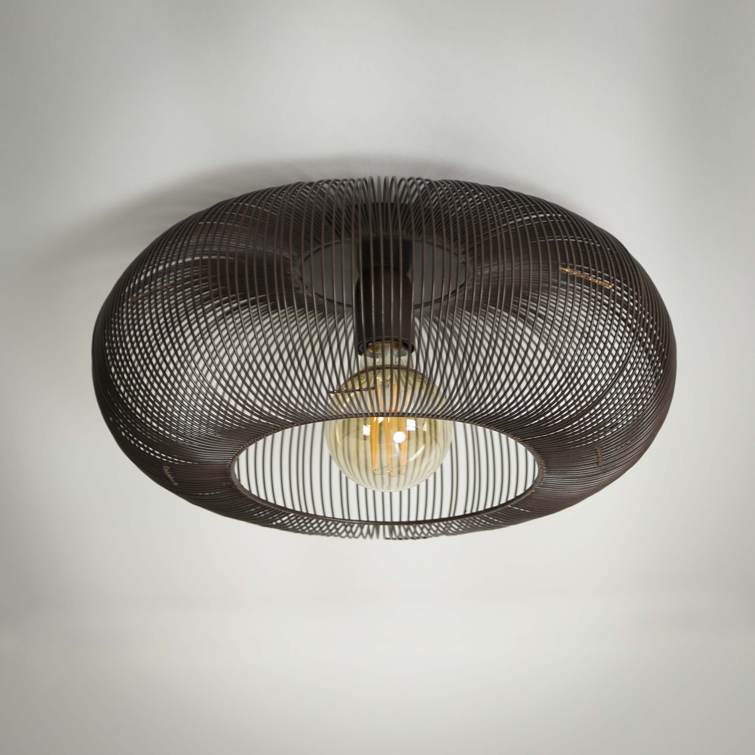 Ceiling lamp Ø43 copper twist / Black nickel