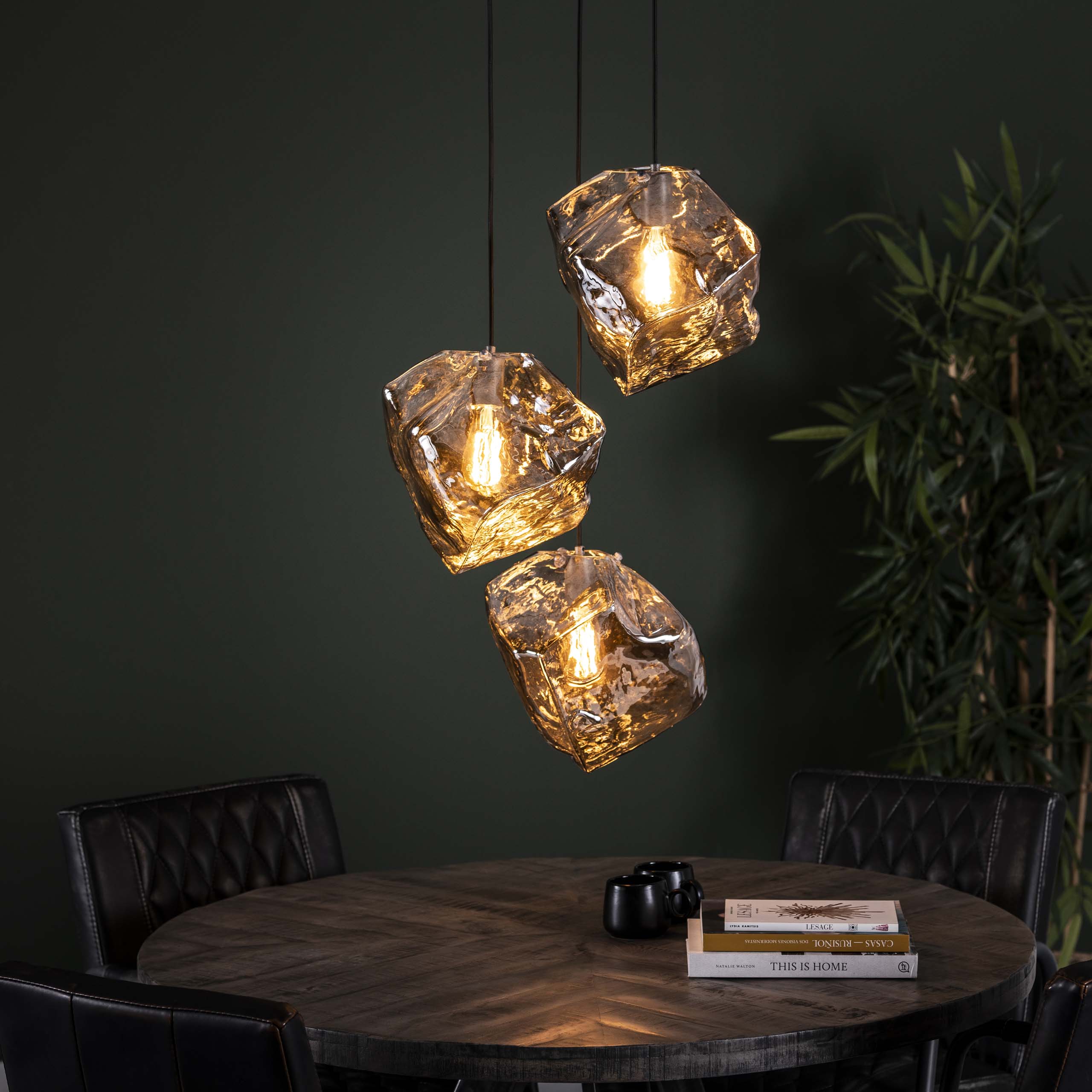 Hanging lamp 3L Meteor stepped