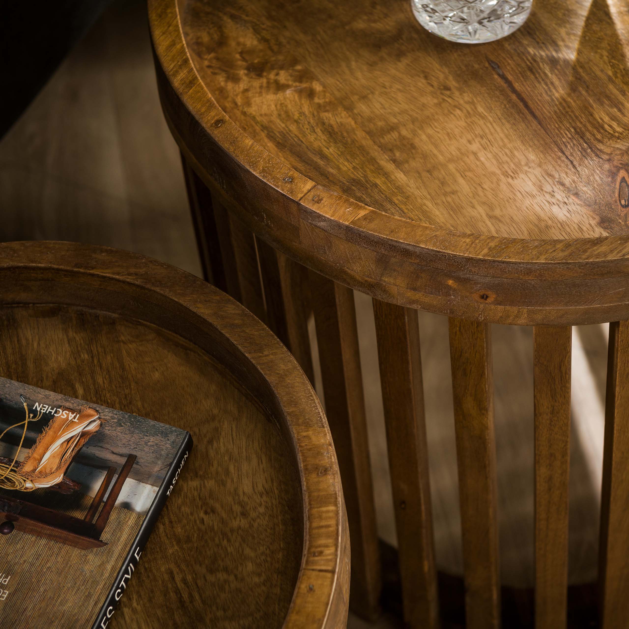 Side table Tweak - set of 2 - Solid mango sand color