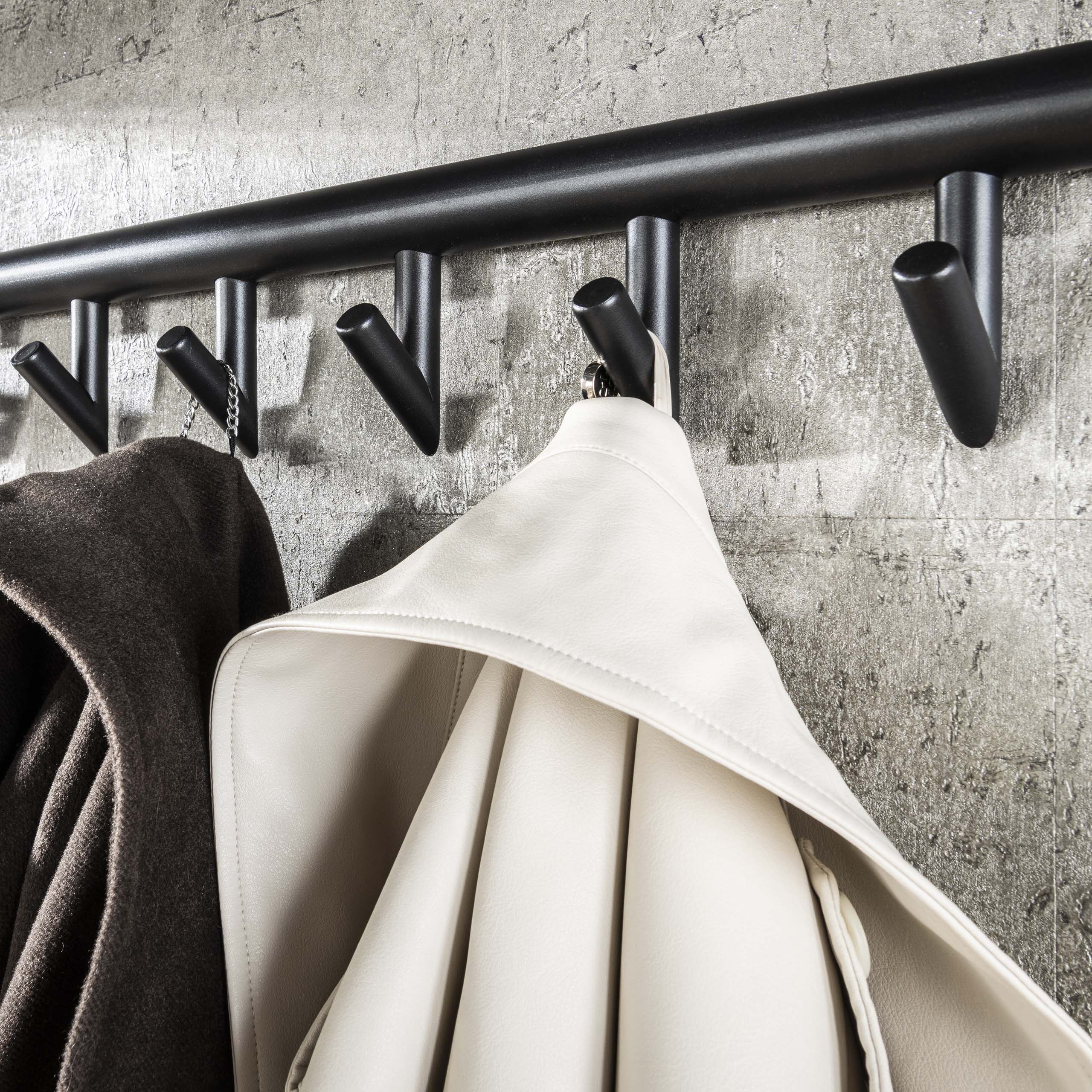 Coat rack Tenaro rod & hat shelf 10 hooks - graphite