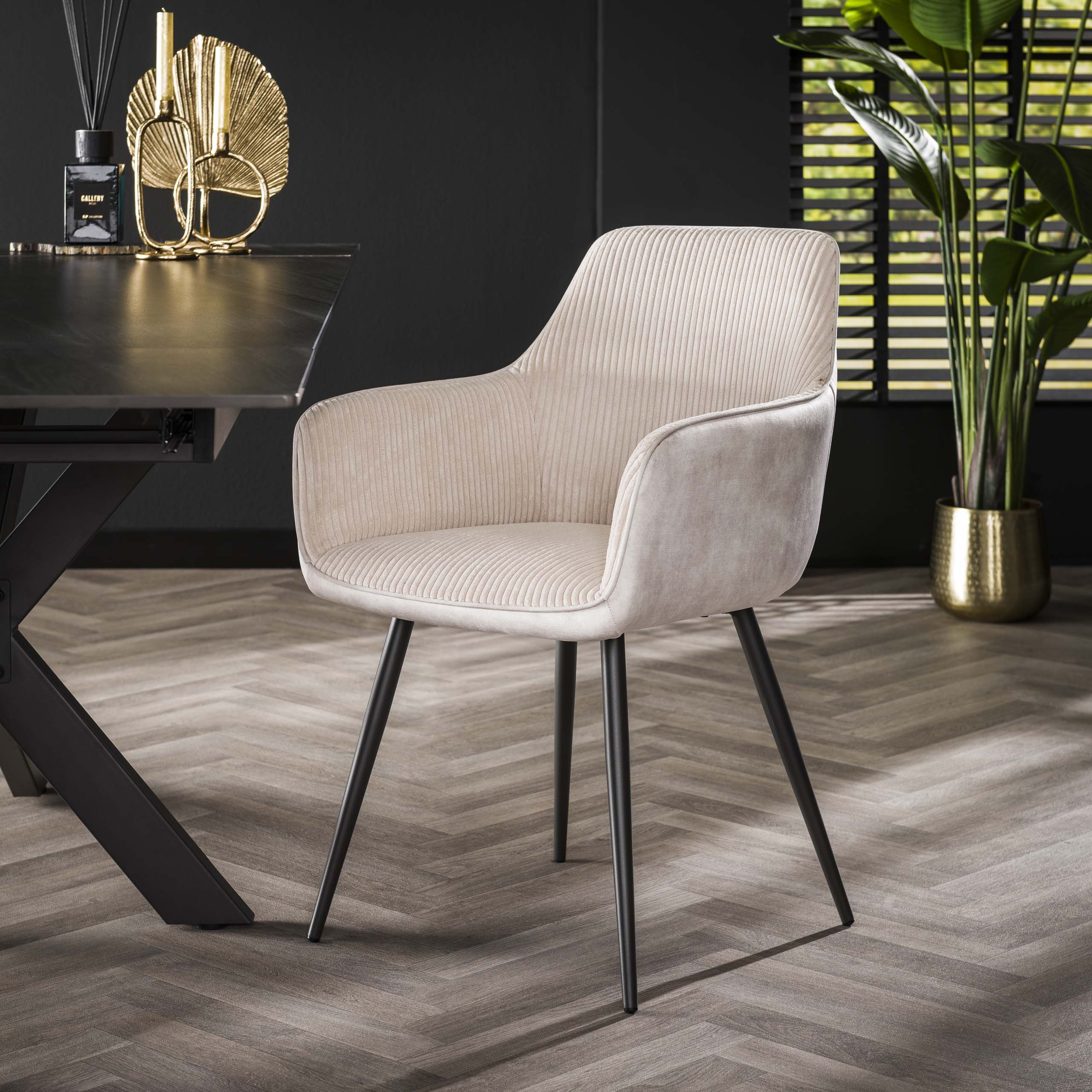 Armchair Rib VPE2 / Rock Off-white