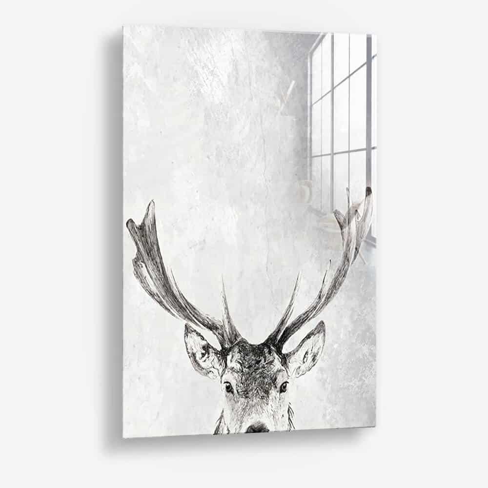 Reindeer in snow - Vidrio