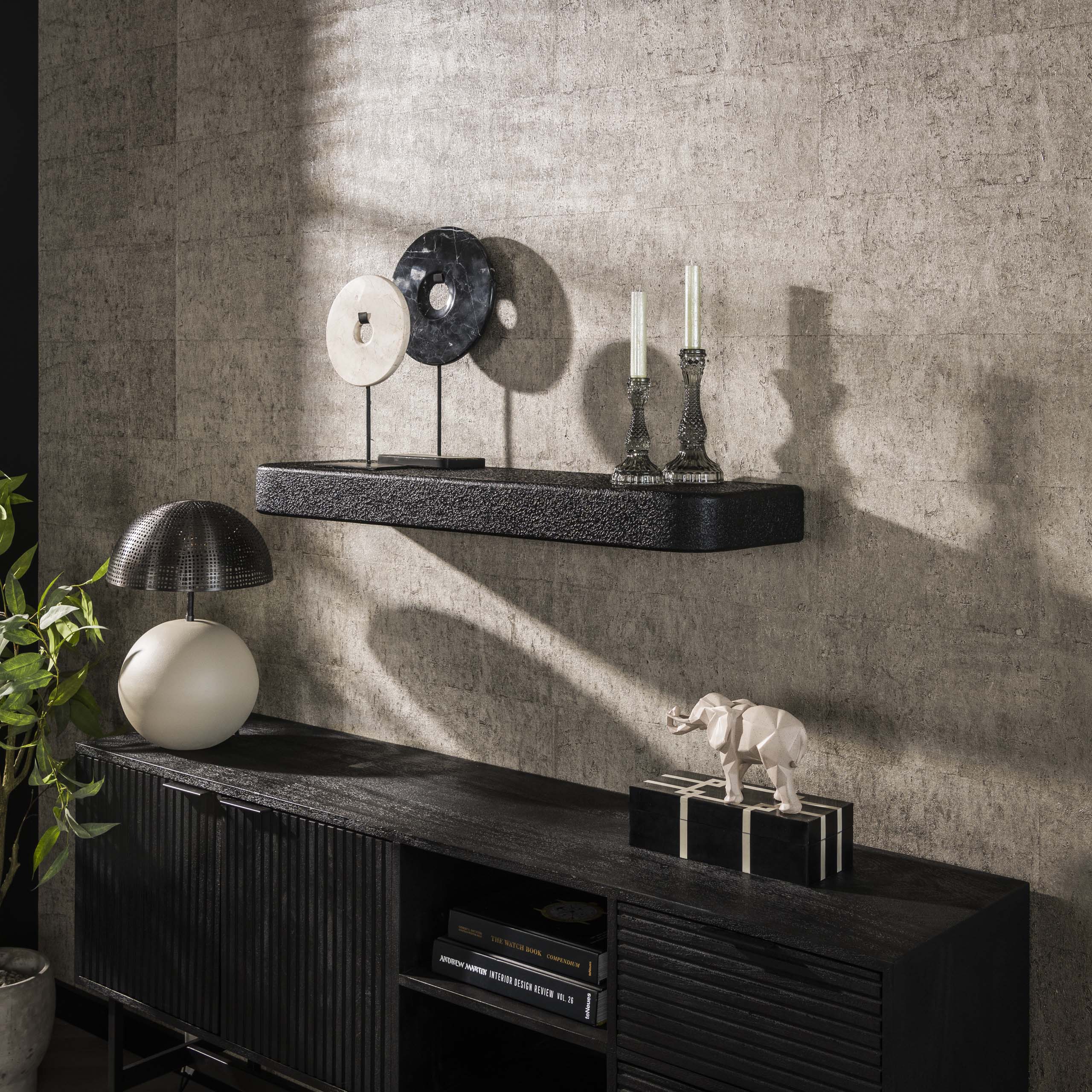 Wall shelf 100cm metallic / Gray