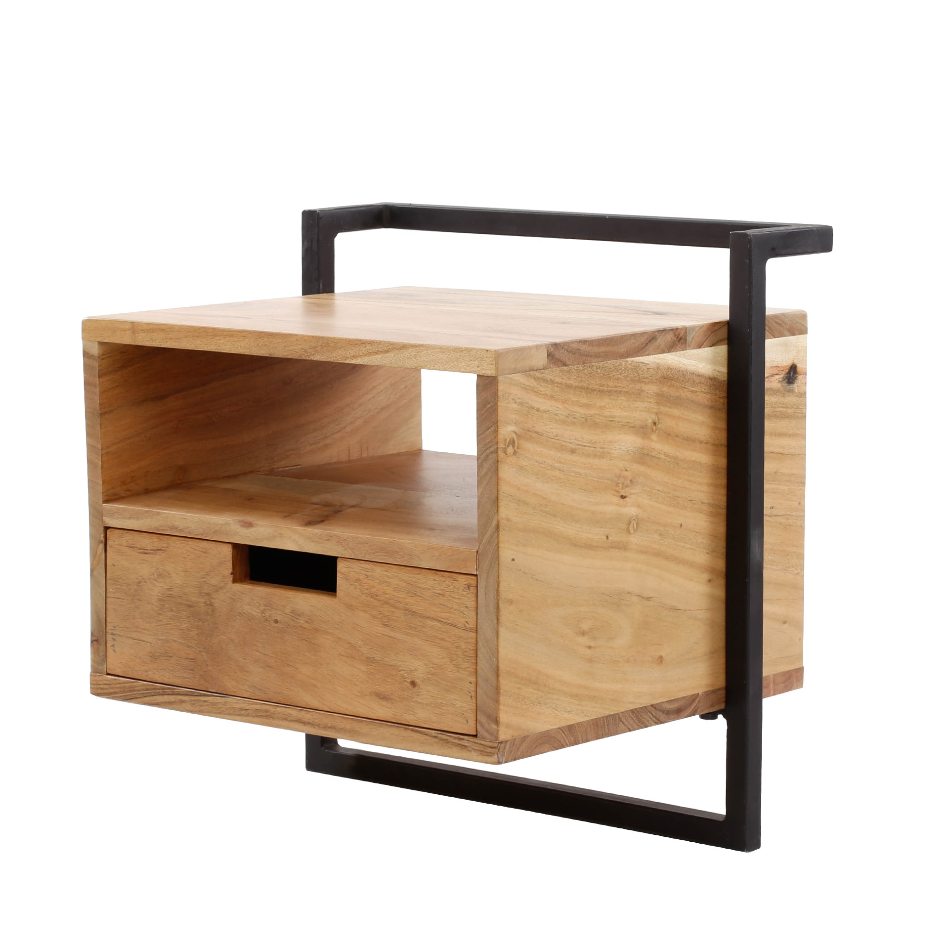 Bedside table Air Solid - 1 drawer - Solid acacia