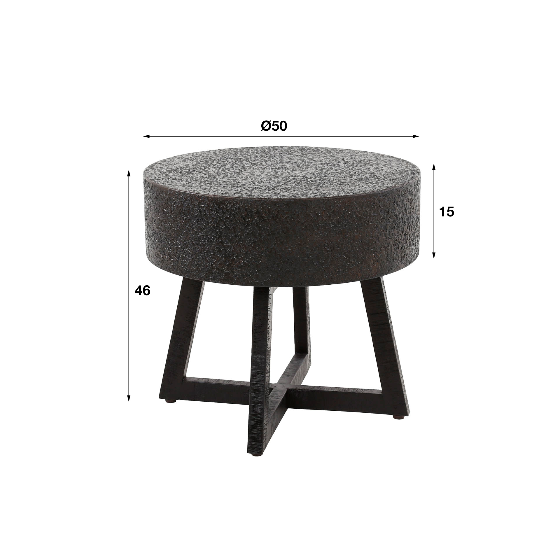 Coffee table D50 bulky ferro / Ferro metallic