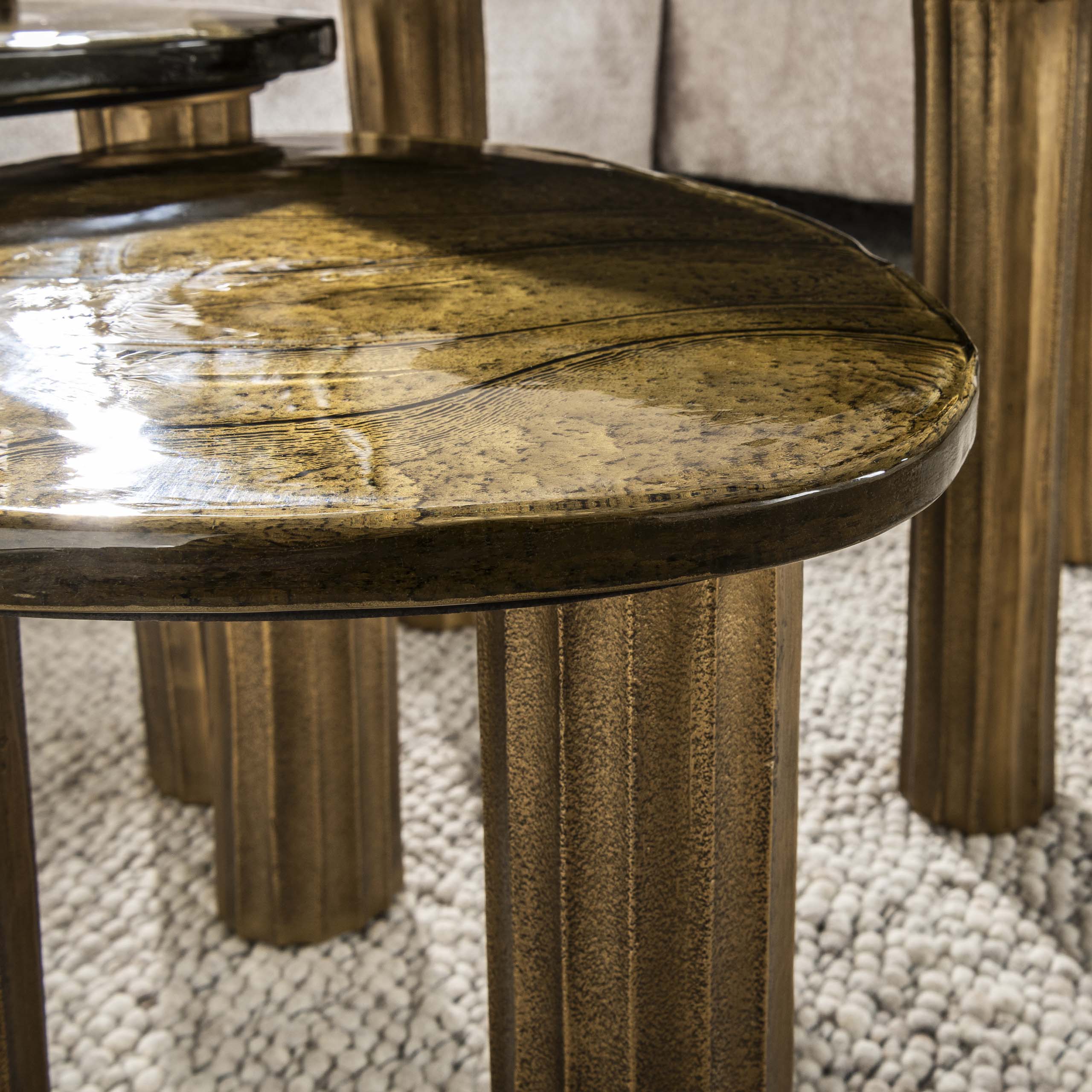 Mesa de centro Eclipse M - Oro antiguo