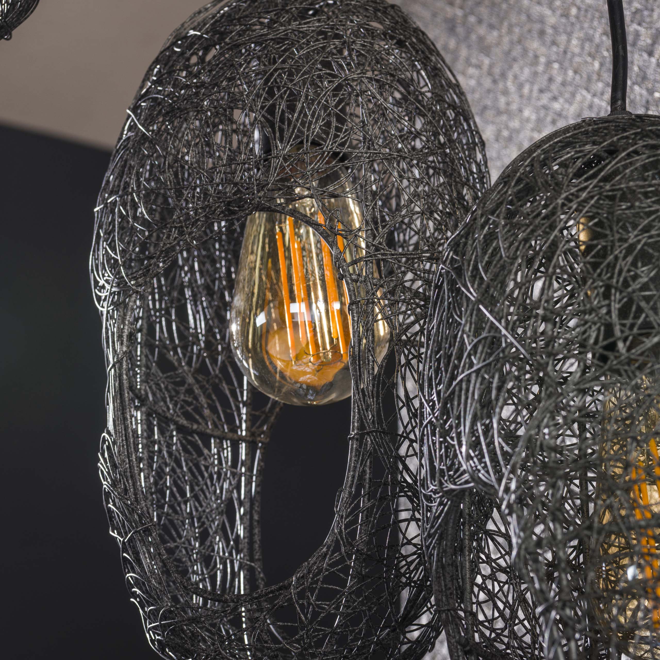 Hanging lamp 5L open eye wire / Artic black