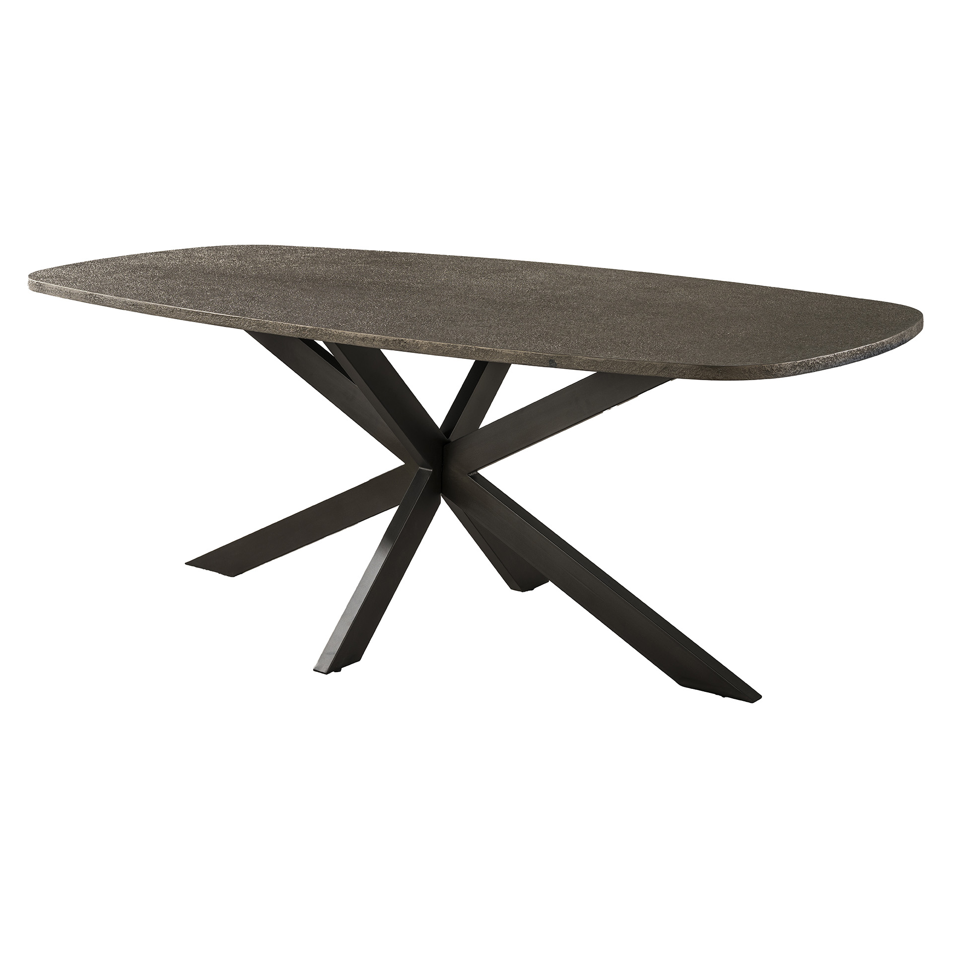 Bronvik Danish oval dining table 215 cm - Bronze liquid metal