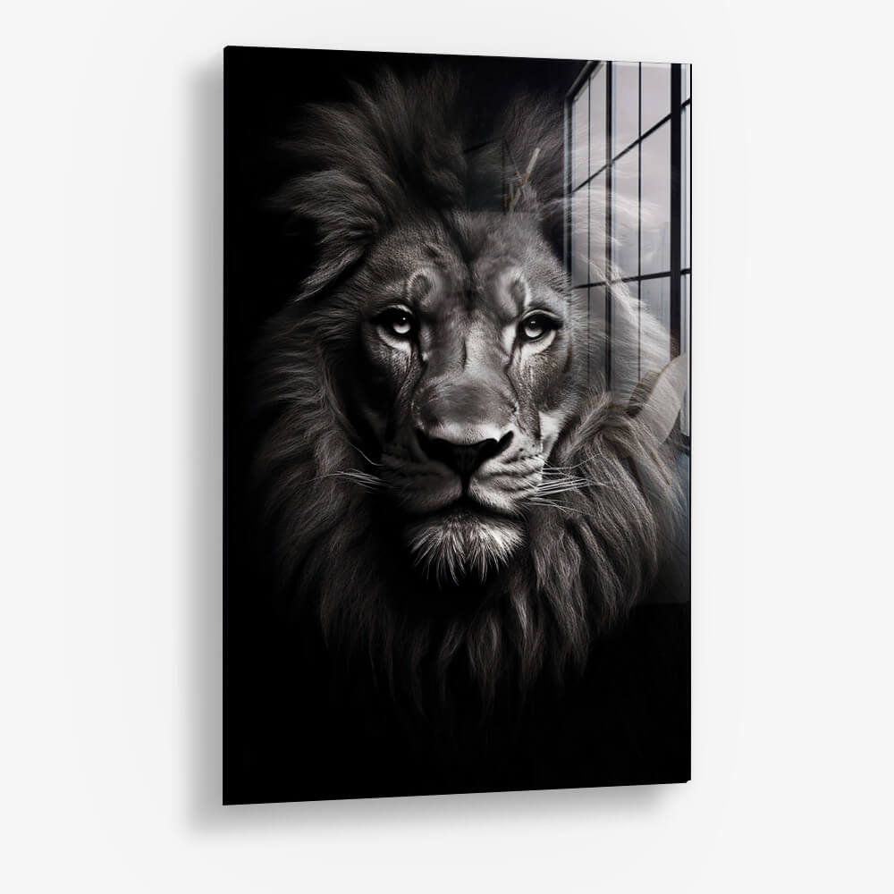 Lion Close-Up - Vidrio