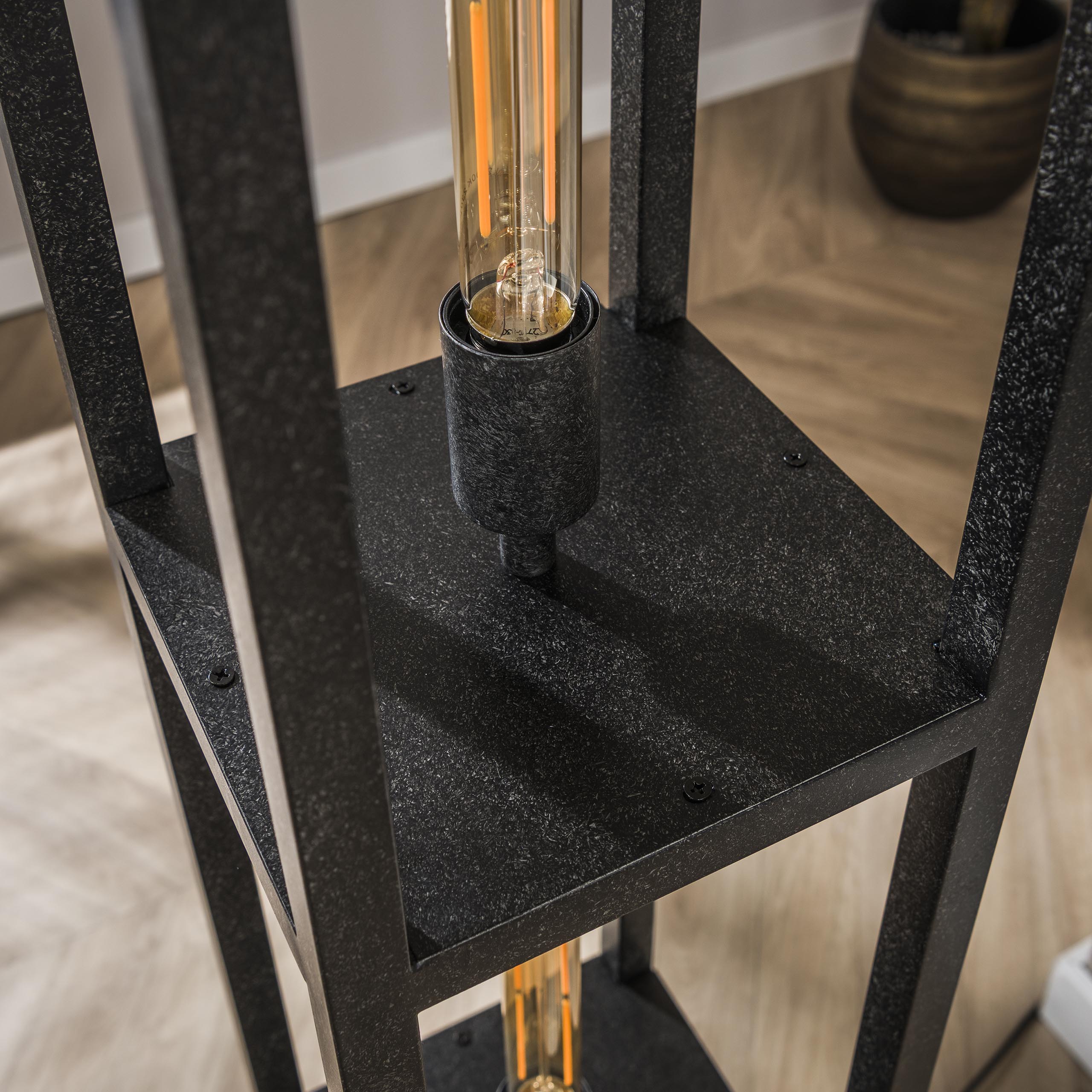 Floor lamp Quadra 4-light - Artic black
