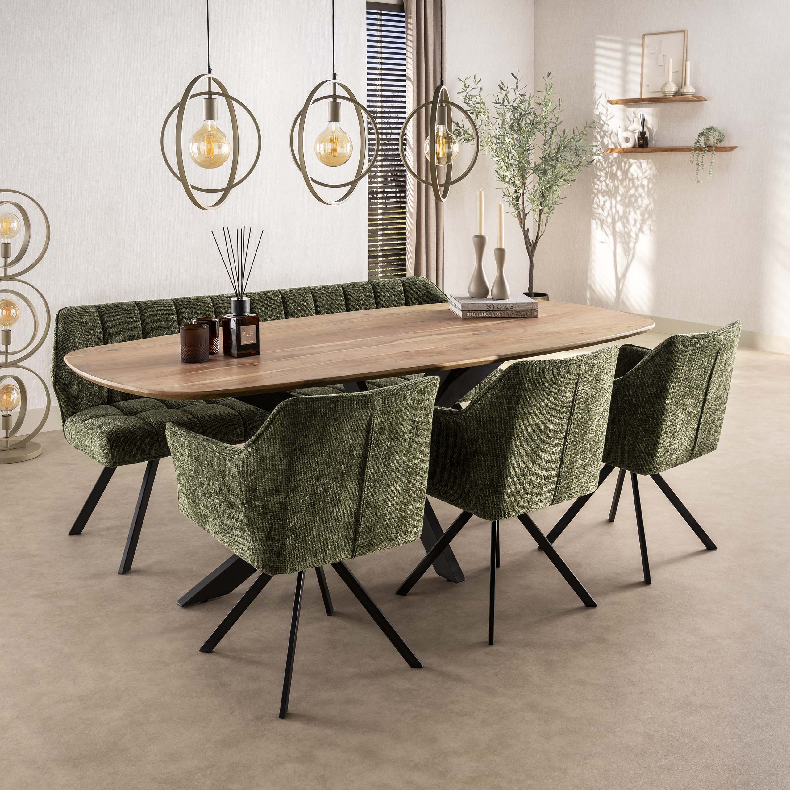 Dining room table 215 Arhus solid / Solid acacia natural