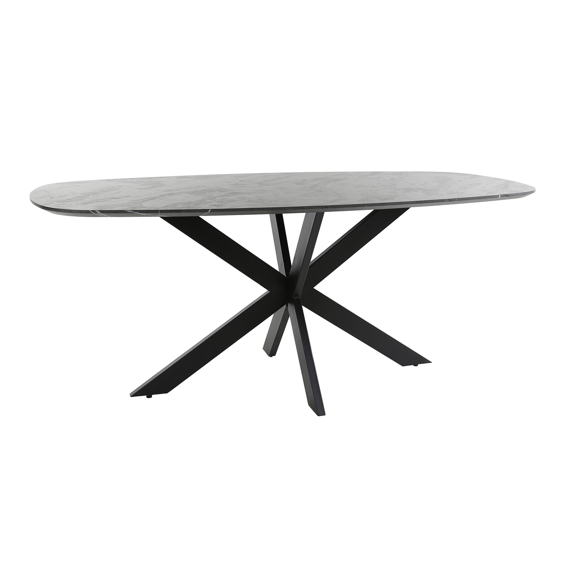 Dining room table 180 danish oval / 3D Melamine slate stone