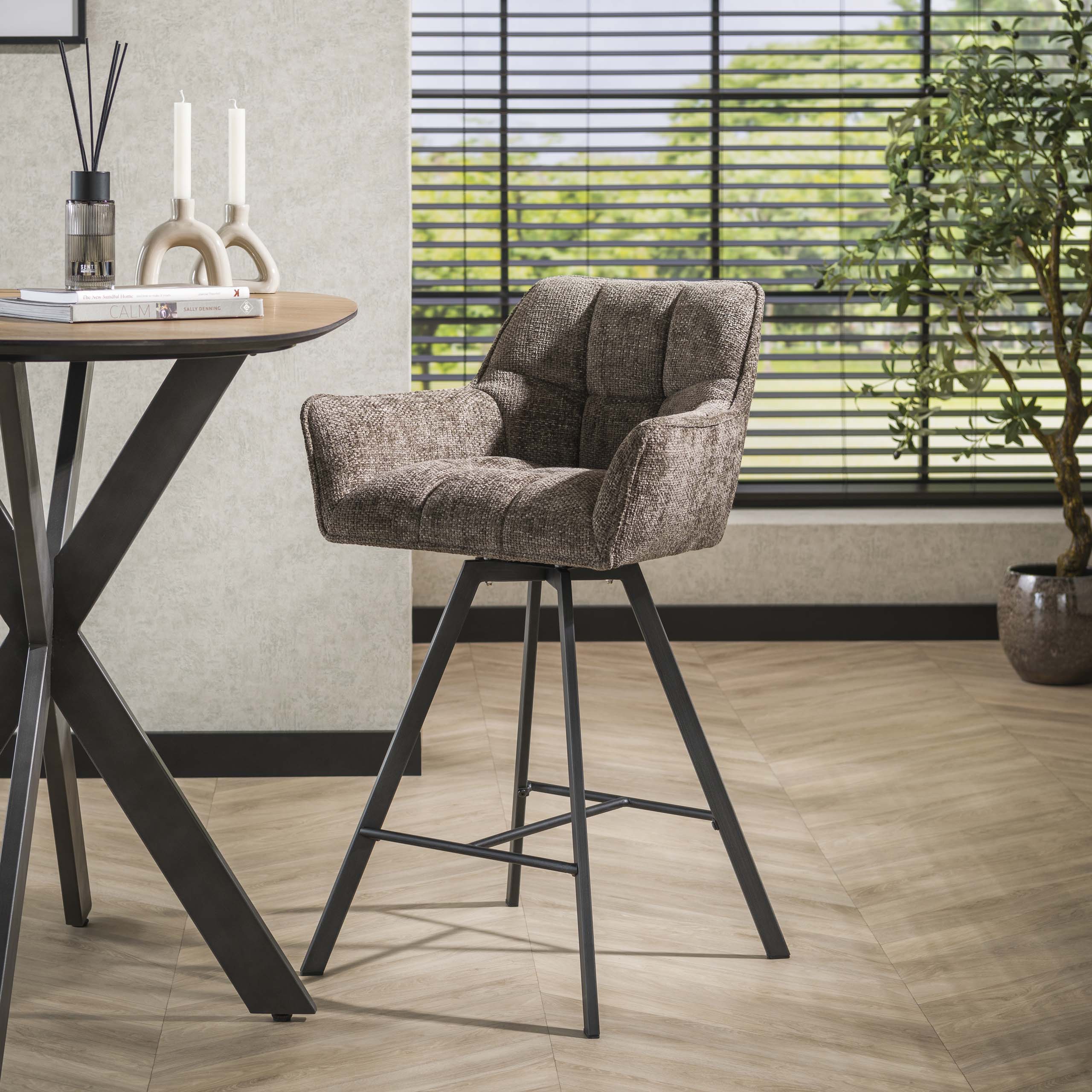 Bar chair Raster rotatable - packed per 2 - Hoven taupe