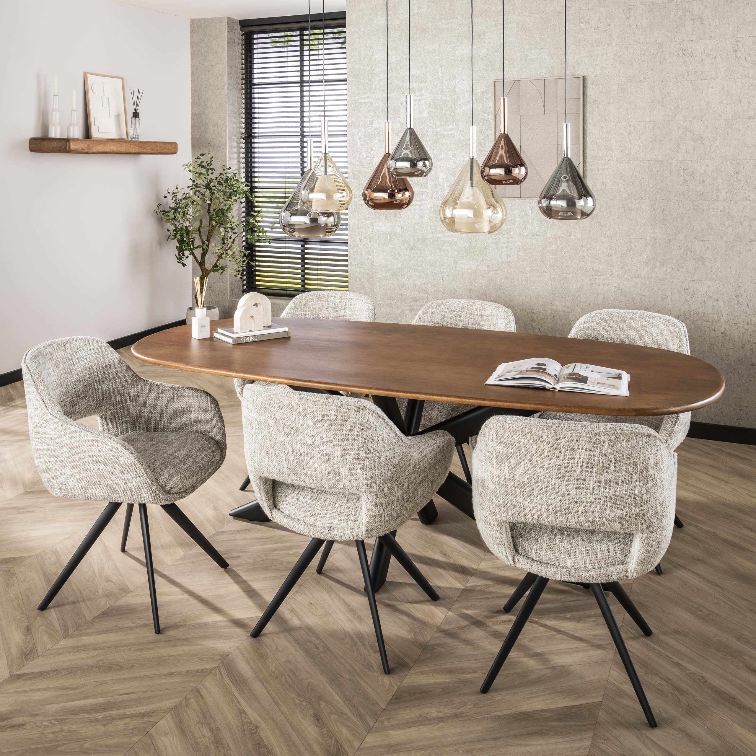 Armchair spring swiveling. VPE2 / Eagle off-white