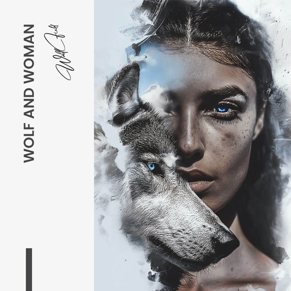 Wolf and Woman – Vidrio