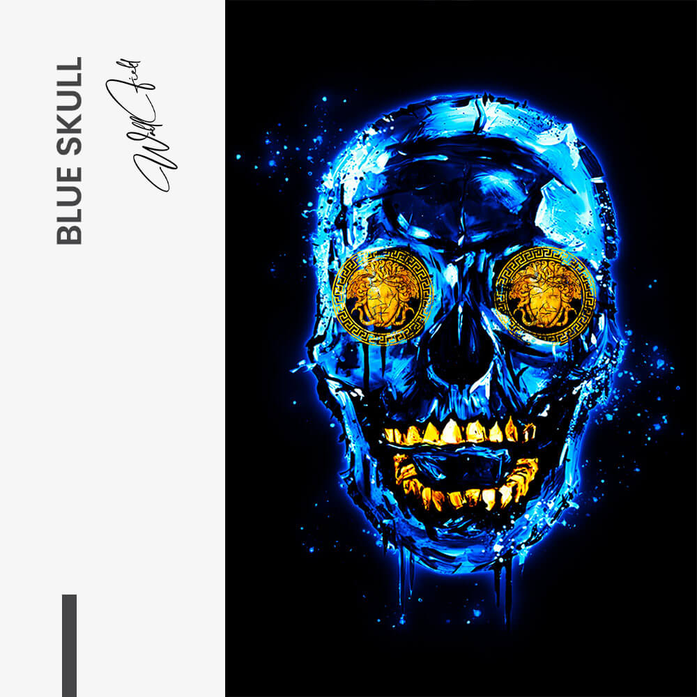 Blue Skull (Limited Edition) - Glass