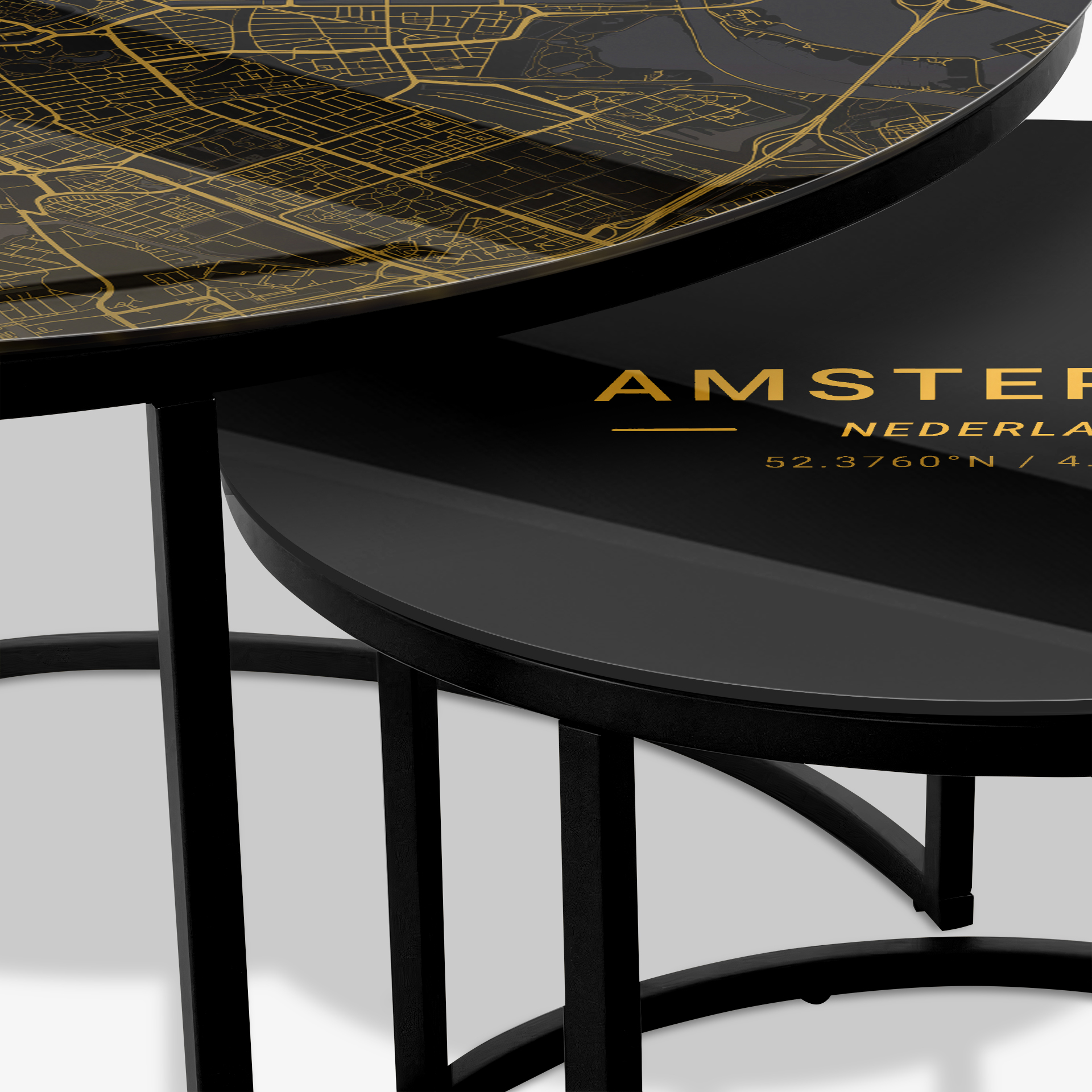 Coffee table Black - Amsterdam Gold