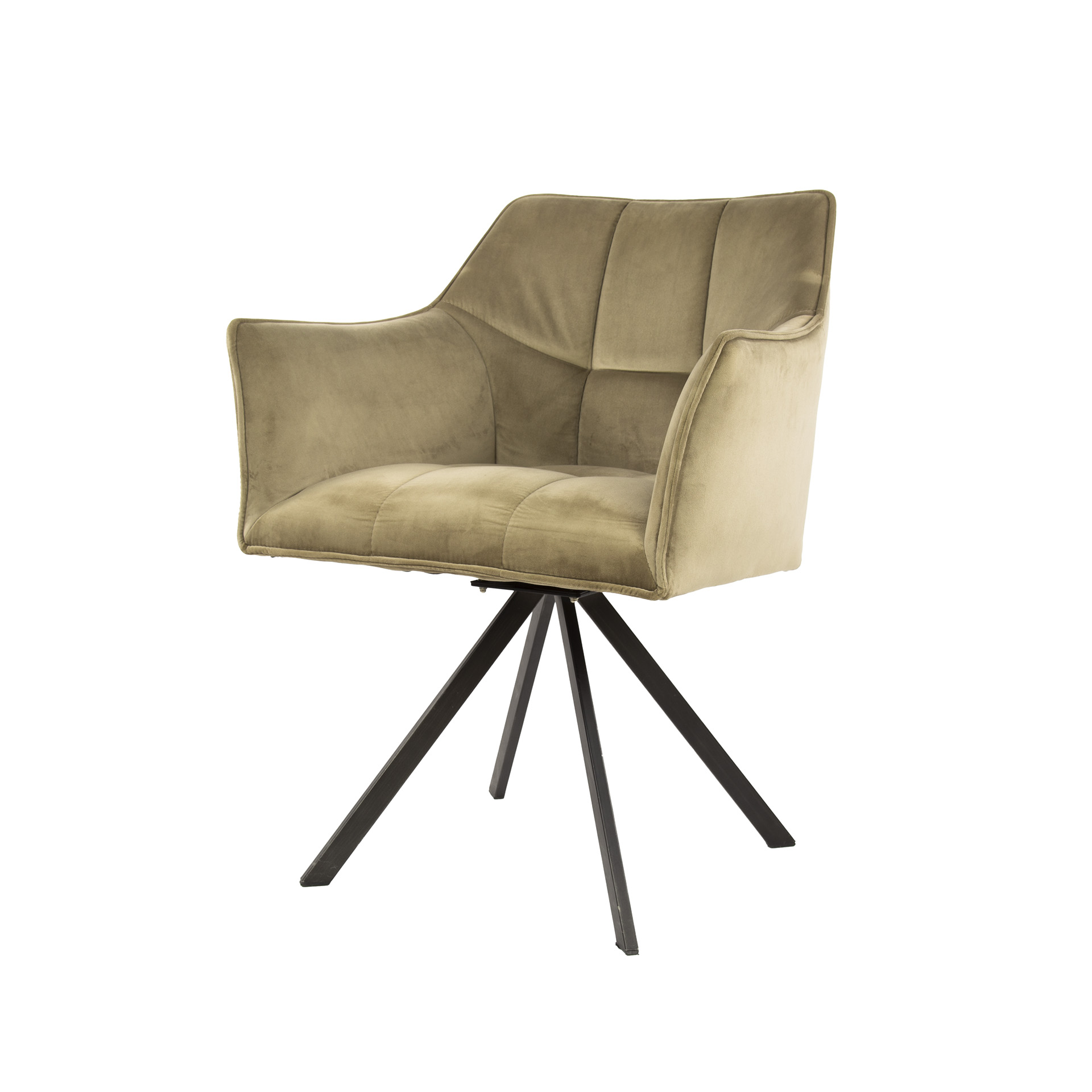 Armchair grid rotatable. VPE2 / Champagne velvet