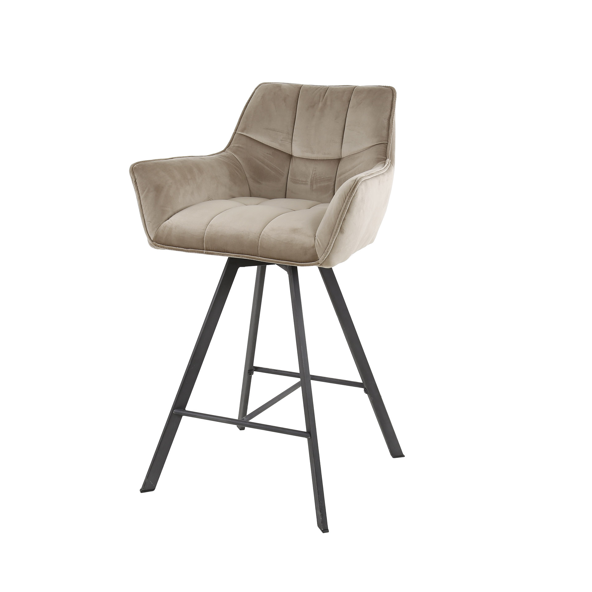 Bar chair grid rotatable. VPE2 / Champagne velvet
