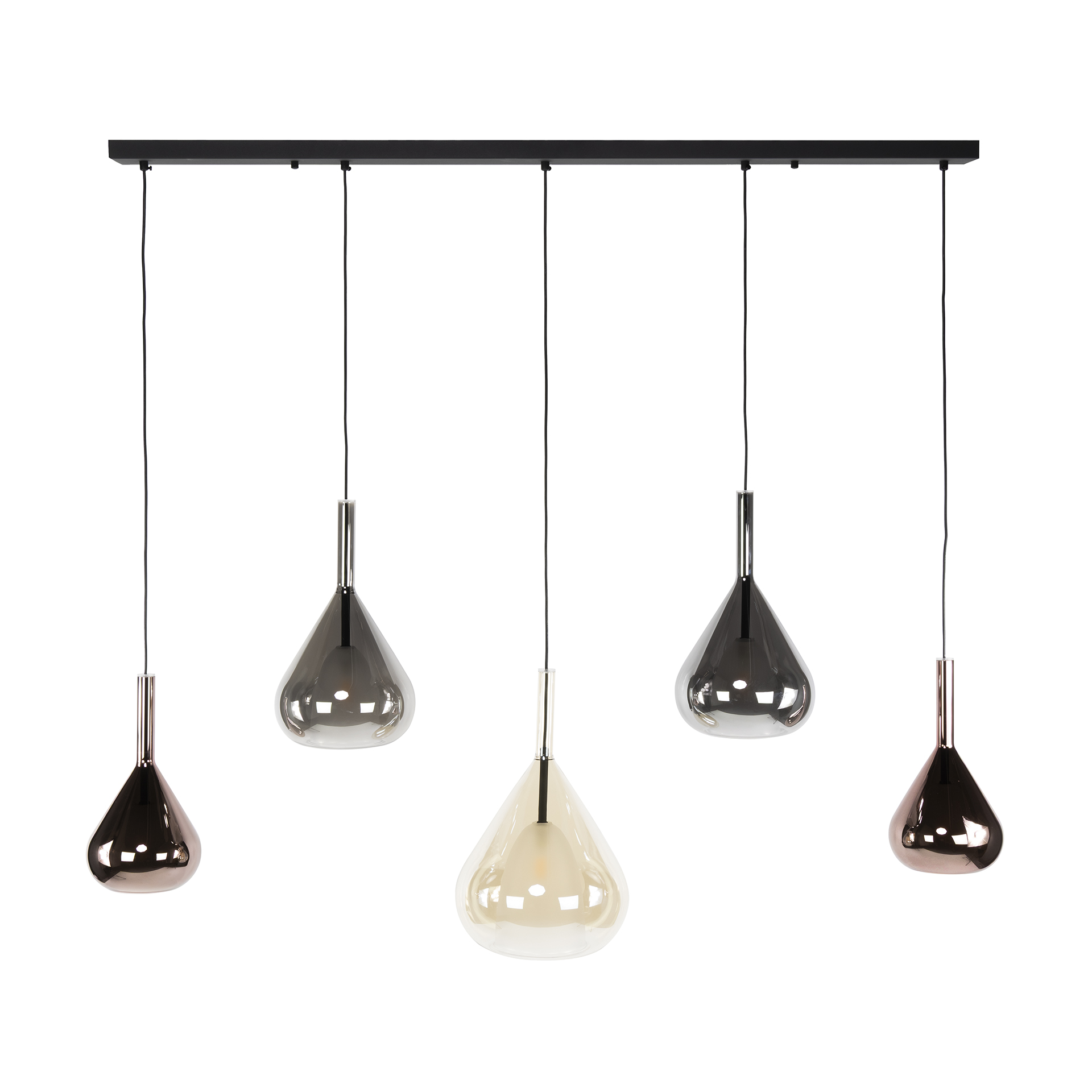 Lámpara colgante Wings 5 ​​luces - Negro
