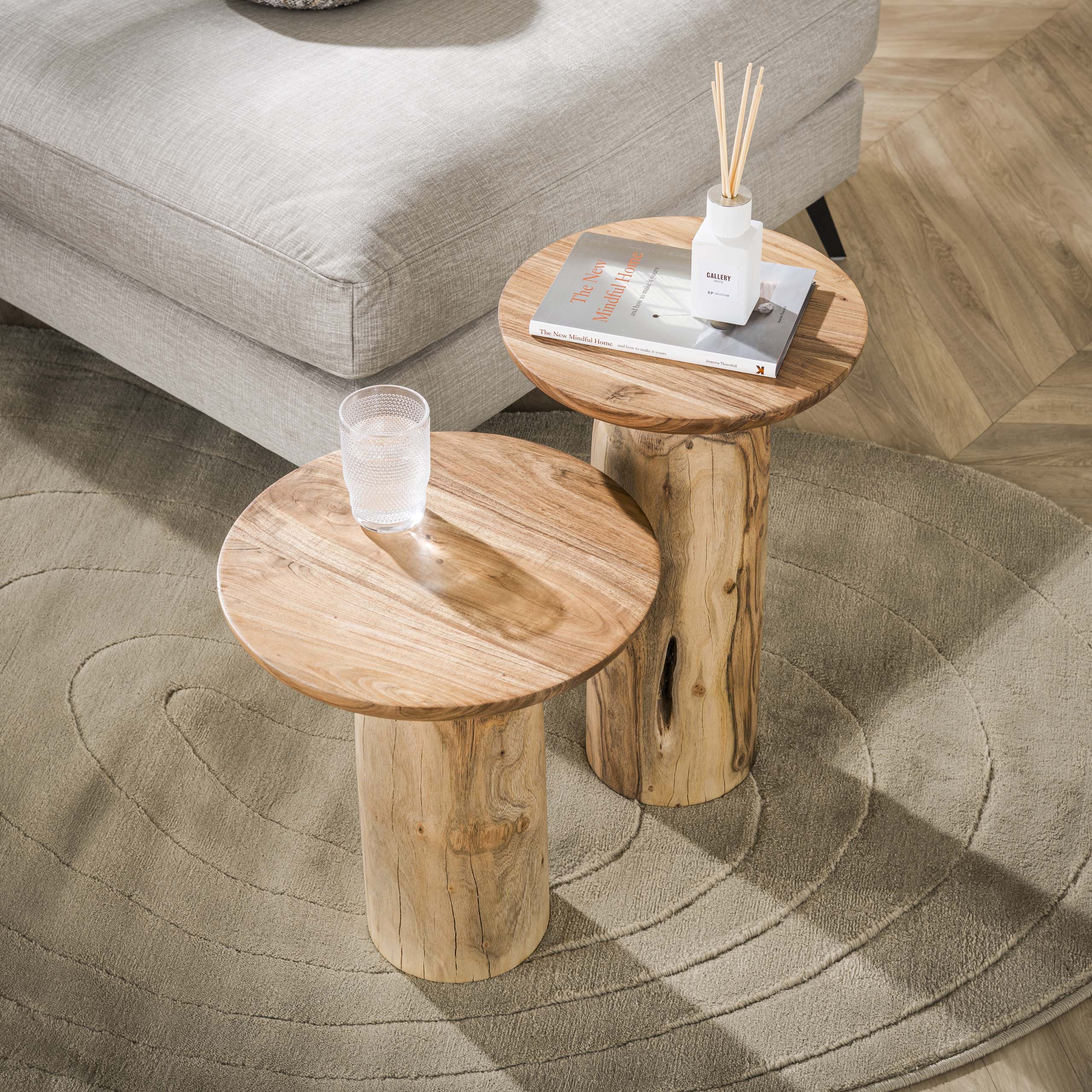 Side table River Solid 45 cm - Solid acacia