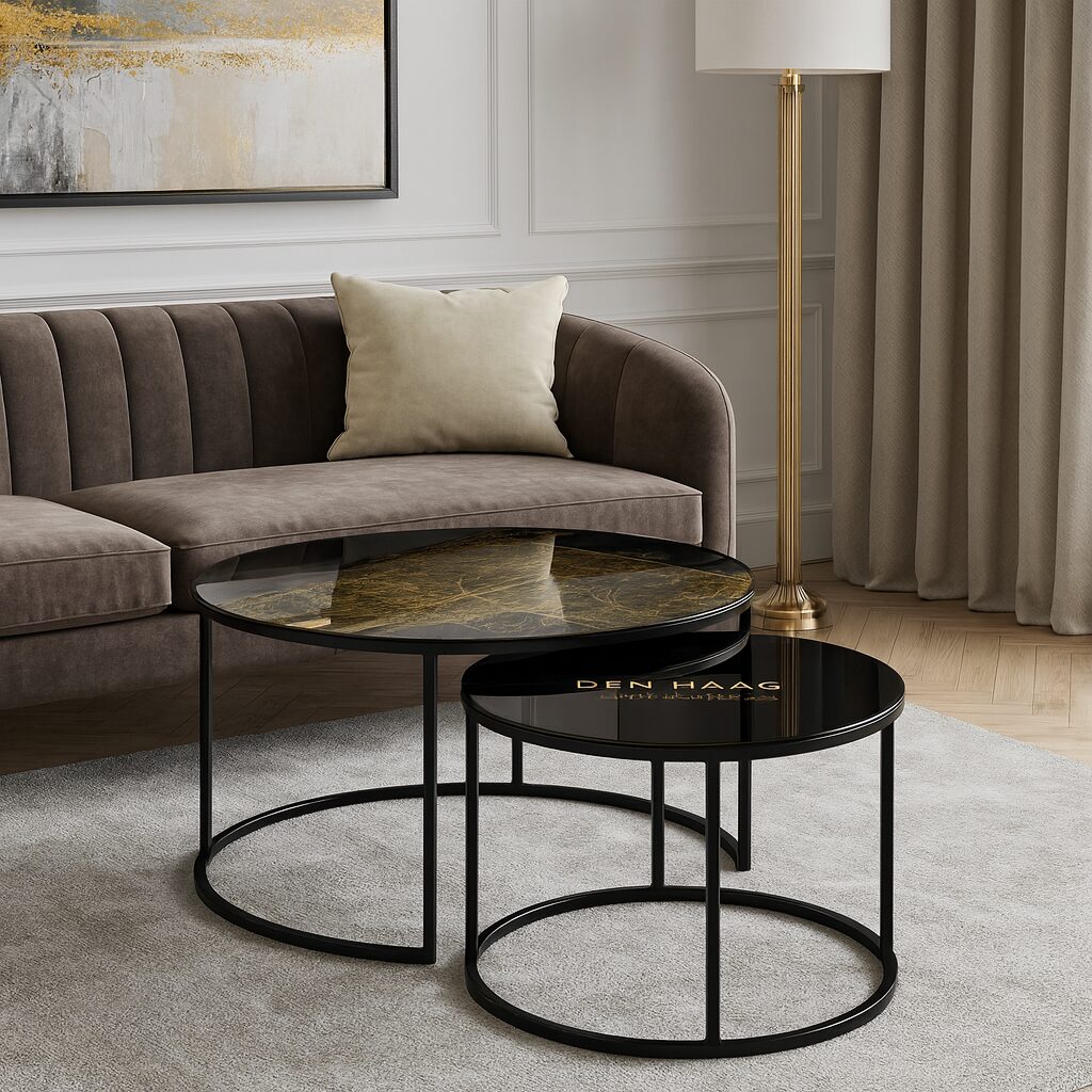 Mesa de centro Negro - The Hague Gold