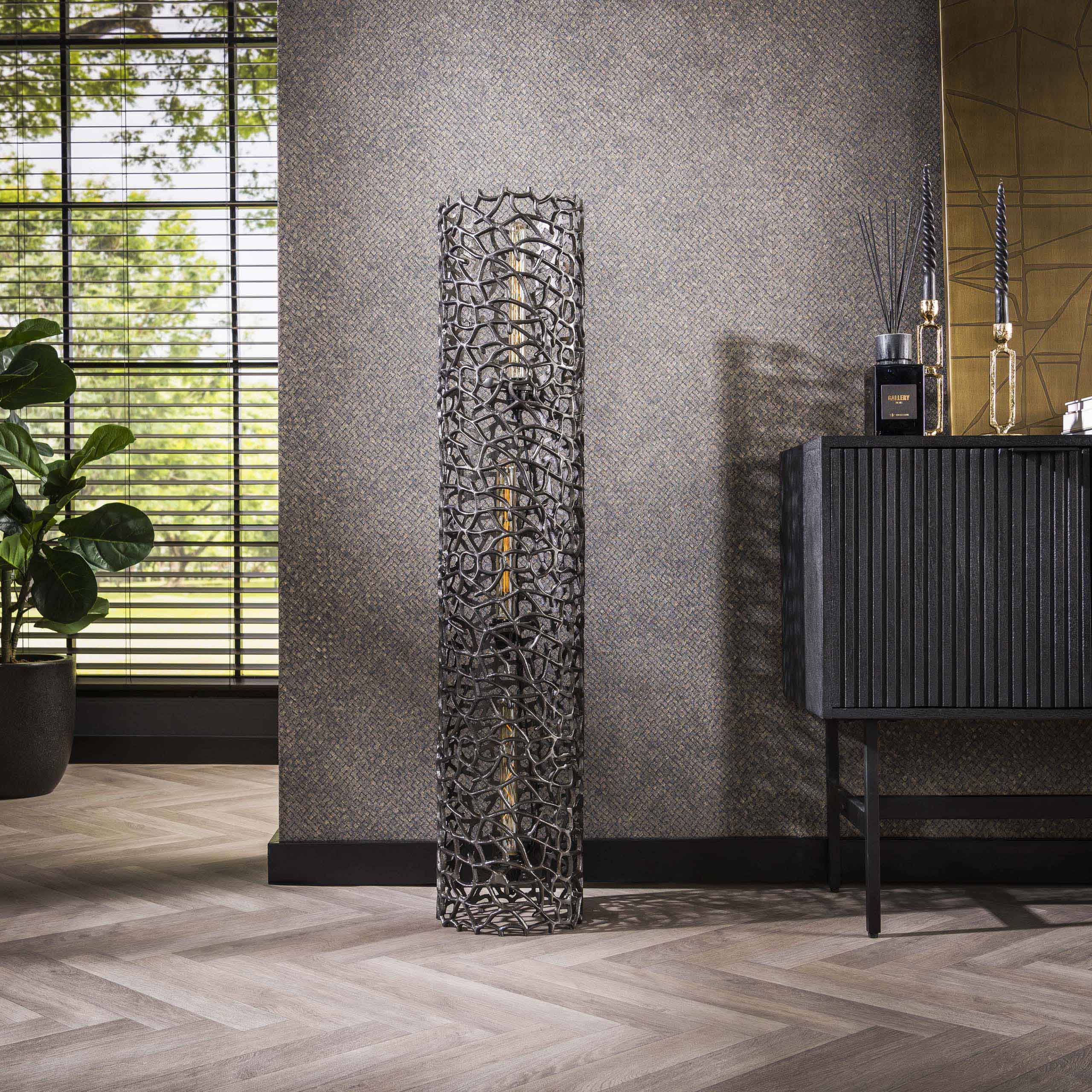 Floor lamp Weaver XL 3-light - Black nickel
