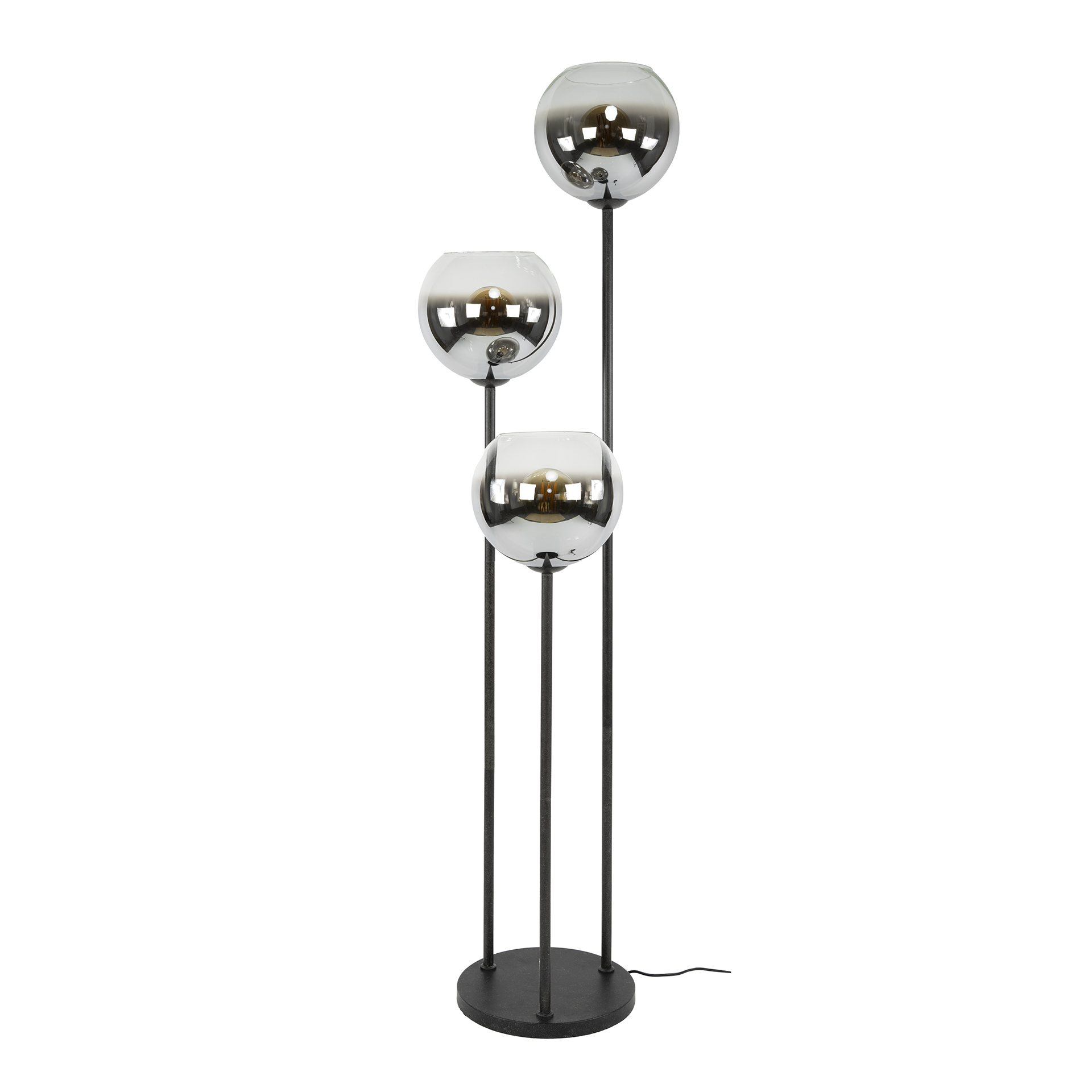Floor lamp Bubble Shaded 3-light - Artic black