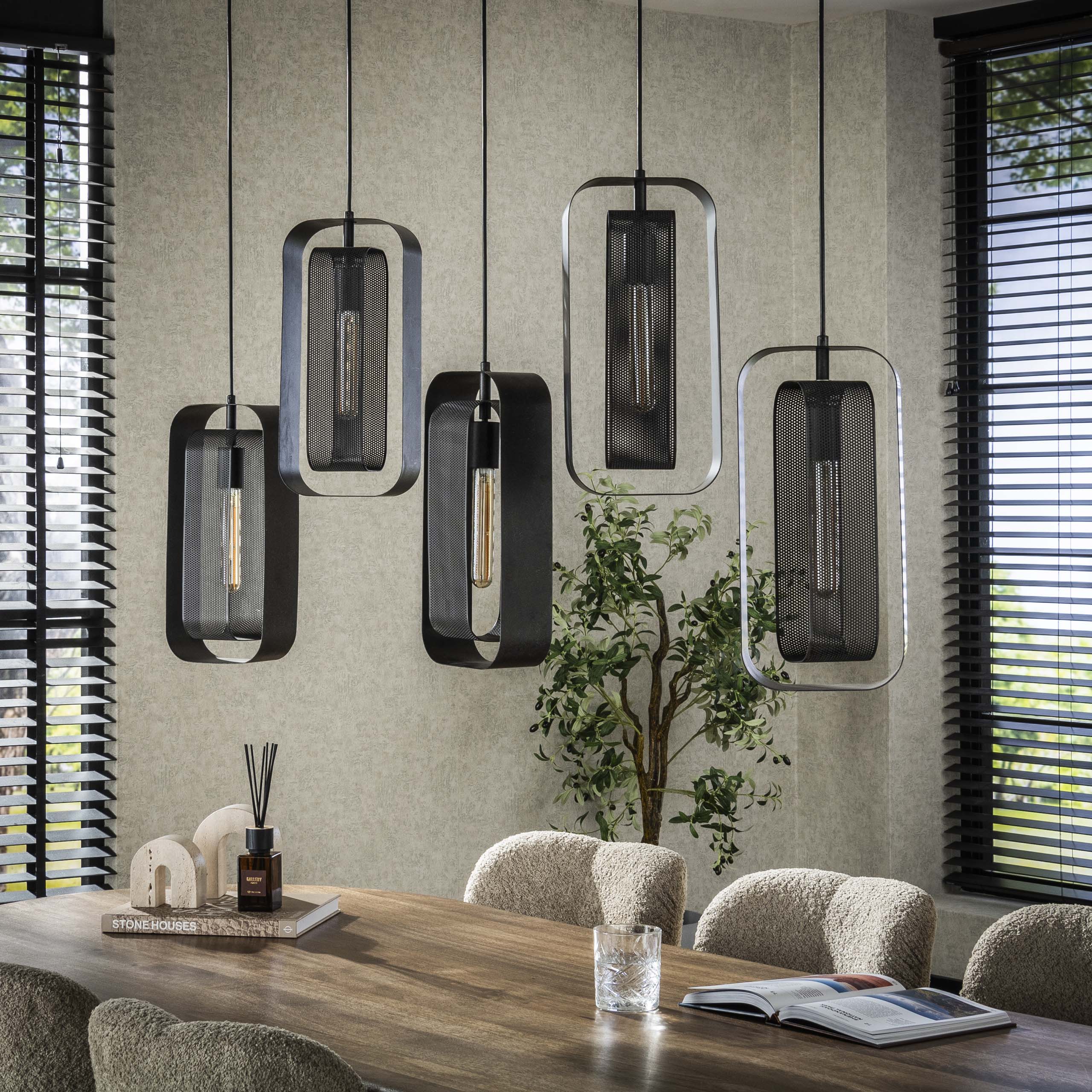 Hanging lamp 5L mesh rotate / Artic black