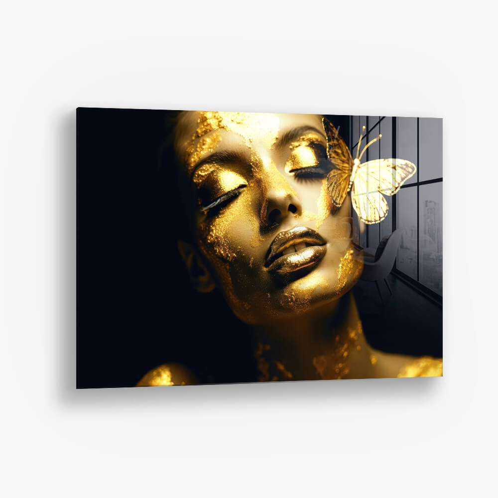 Butterfly Woman (Gold) – Vidrio