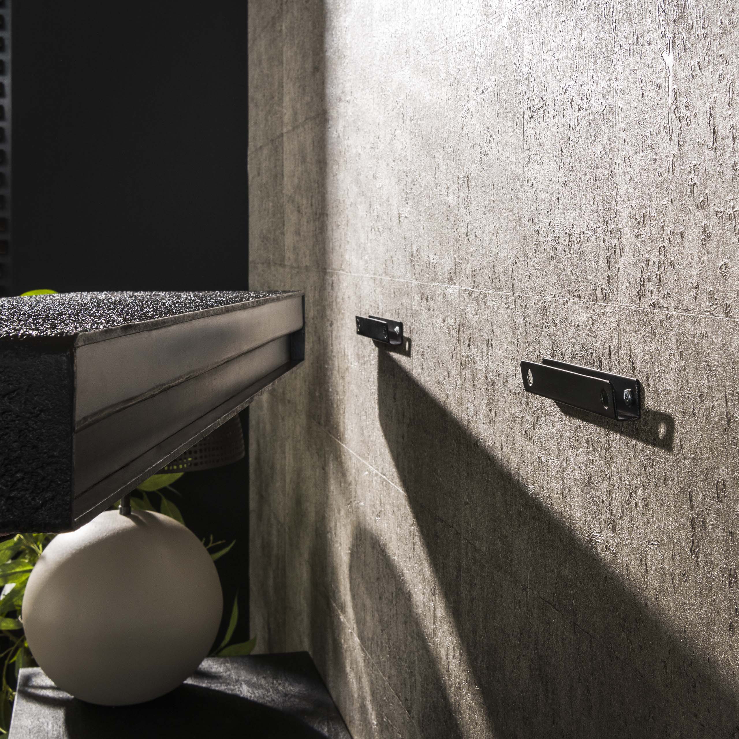 Wall shelf 100cm metallic / Gray