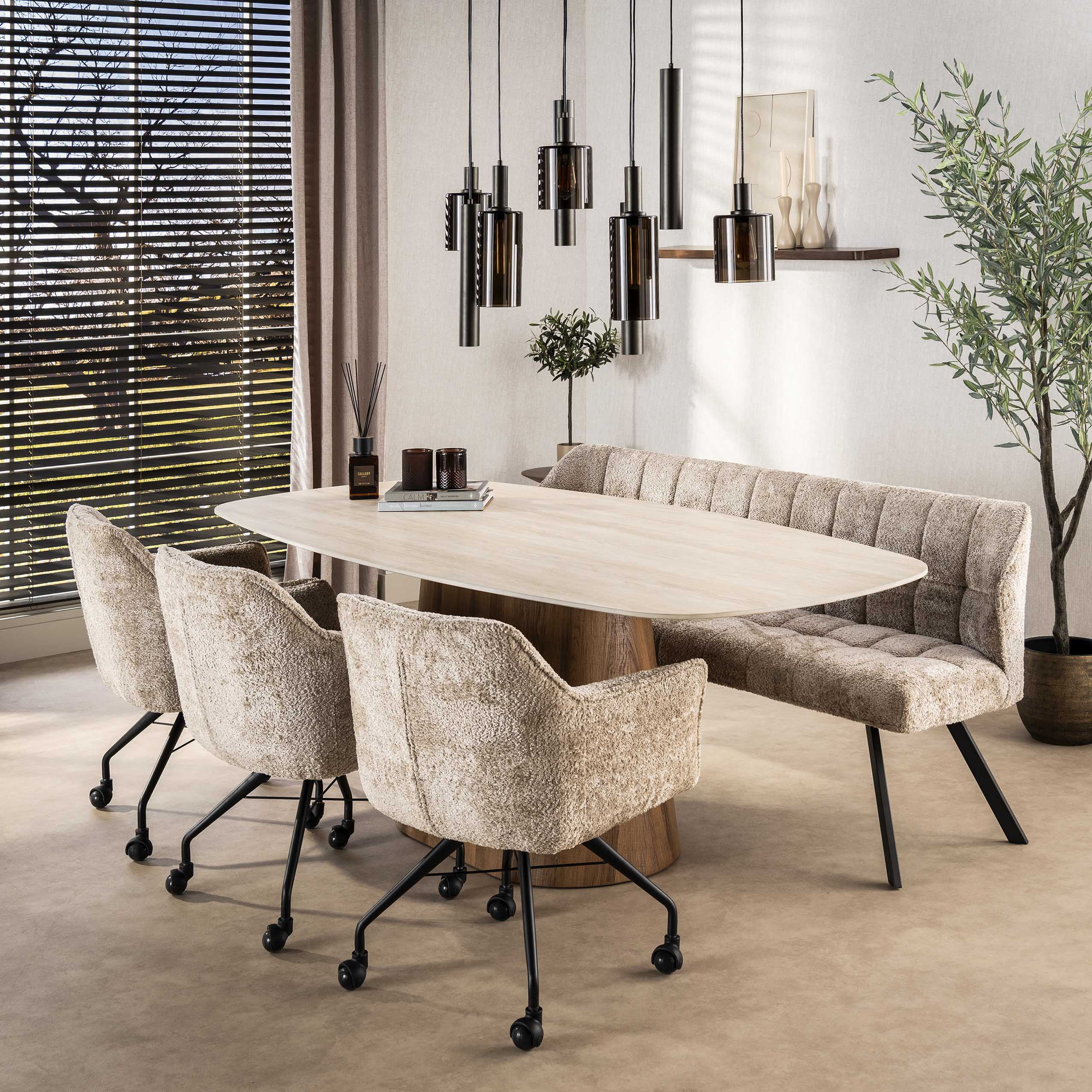 Hanging lamp Sepiora 5+4 lights - Sienna brown