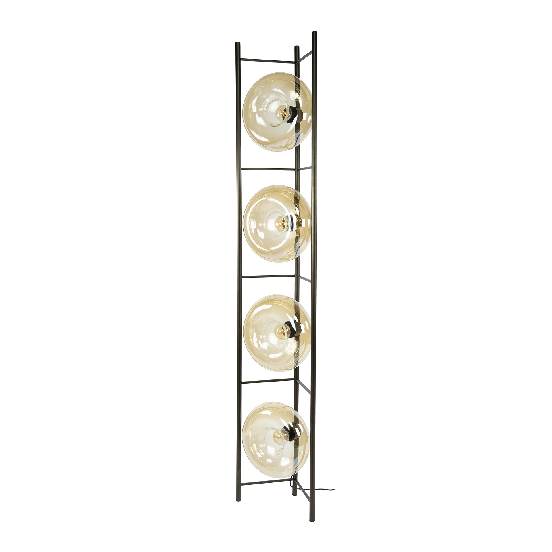 Floor lamp Soll 4-light Amber glass