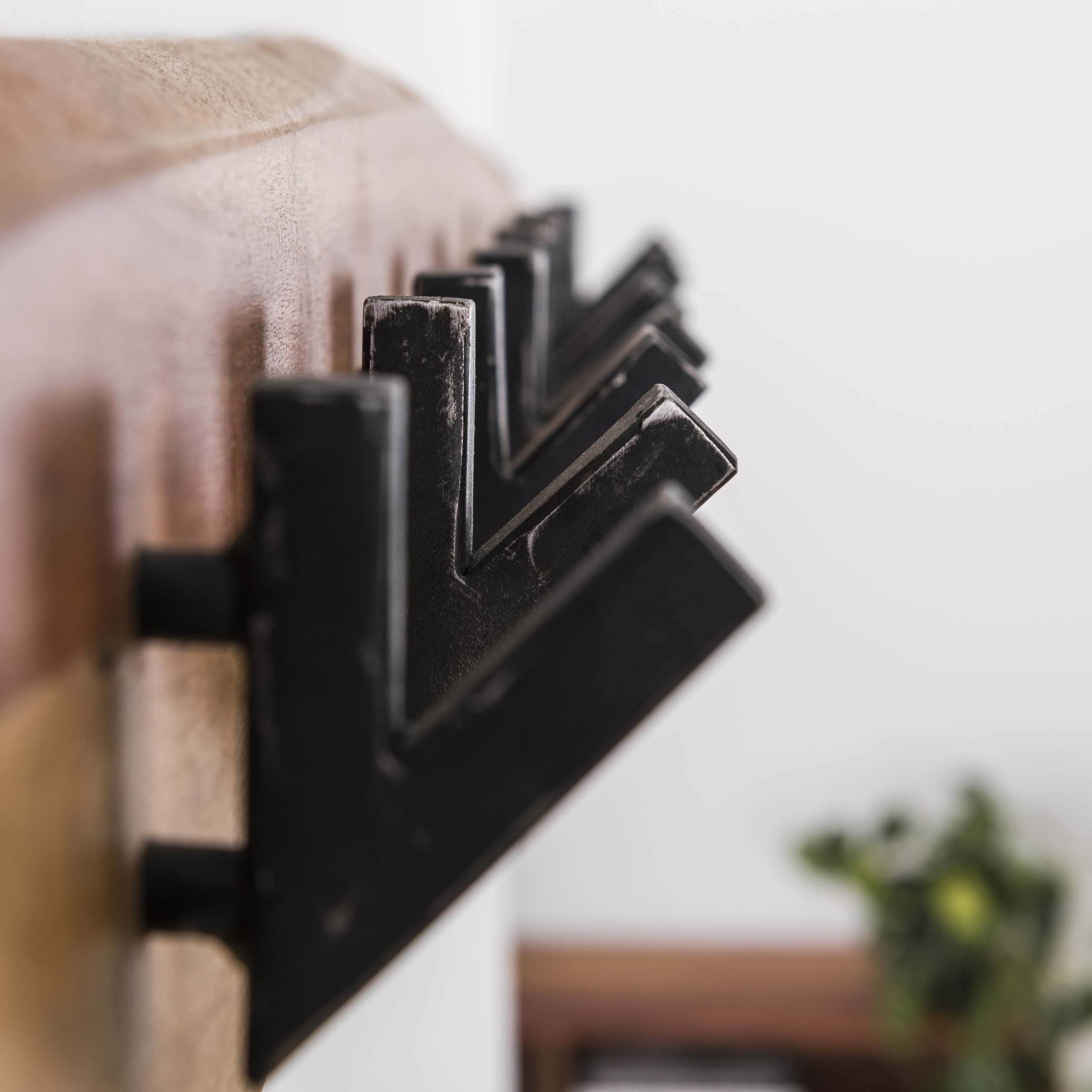 Coat rack Long Wood 8 hooks