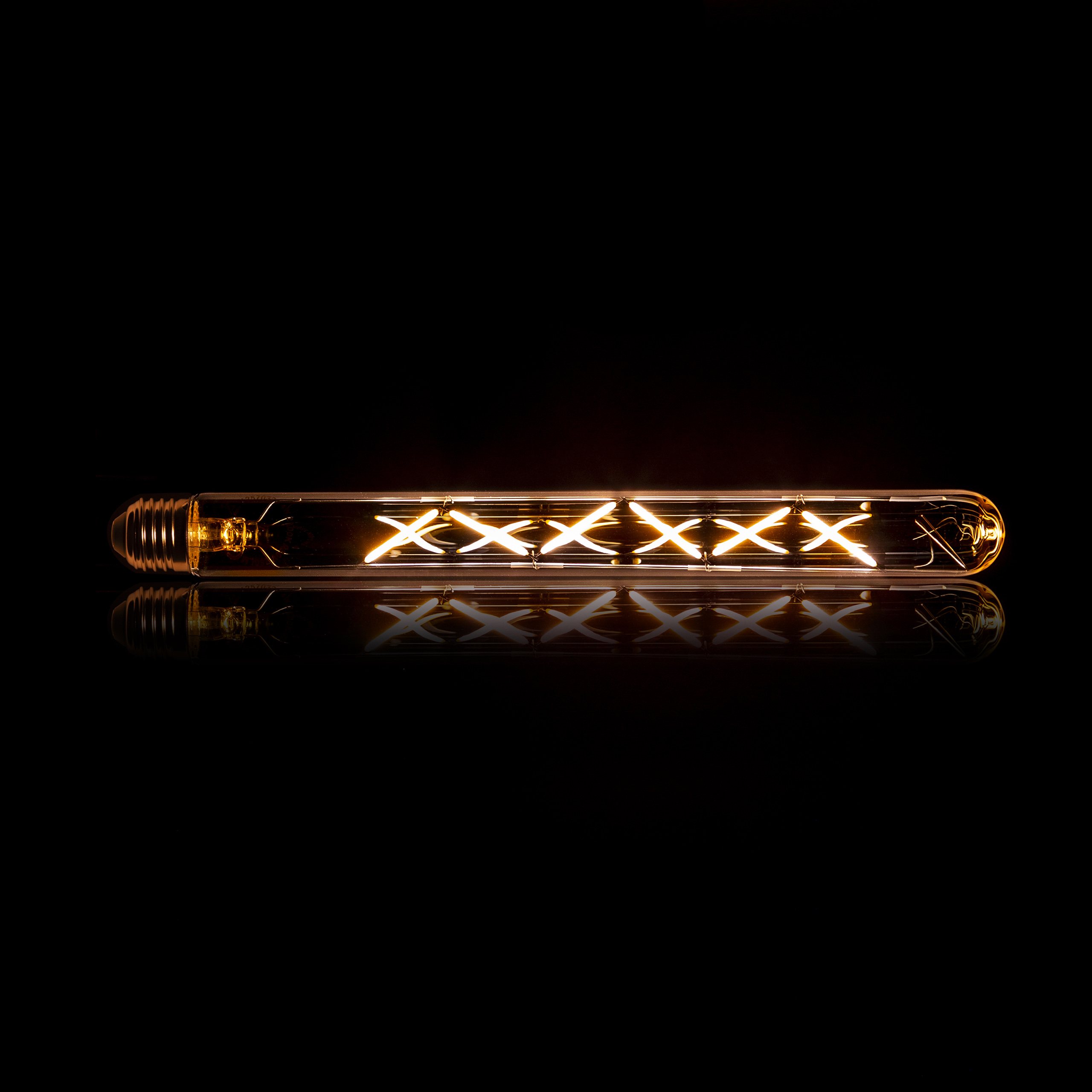 Light source LED [T32-L300] filament tube 30 cm - E27 4W 2100K 280lm dimmable / Amber glass