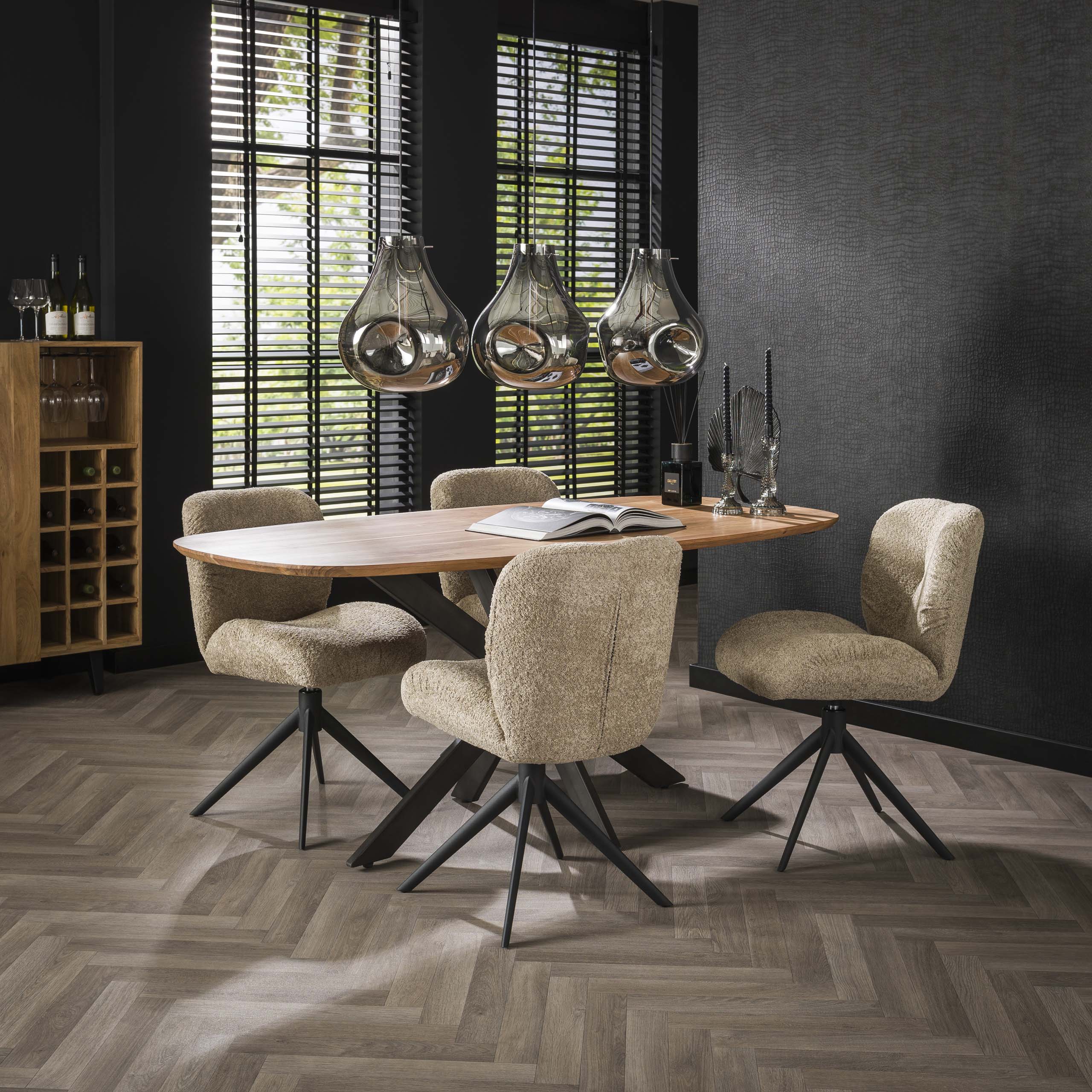 Comfort chair rotatable. VPE2 / Boucle sand color