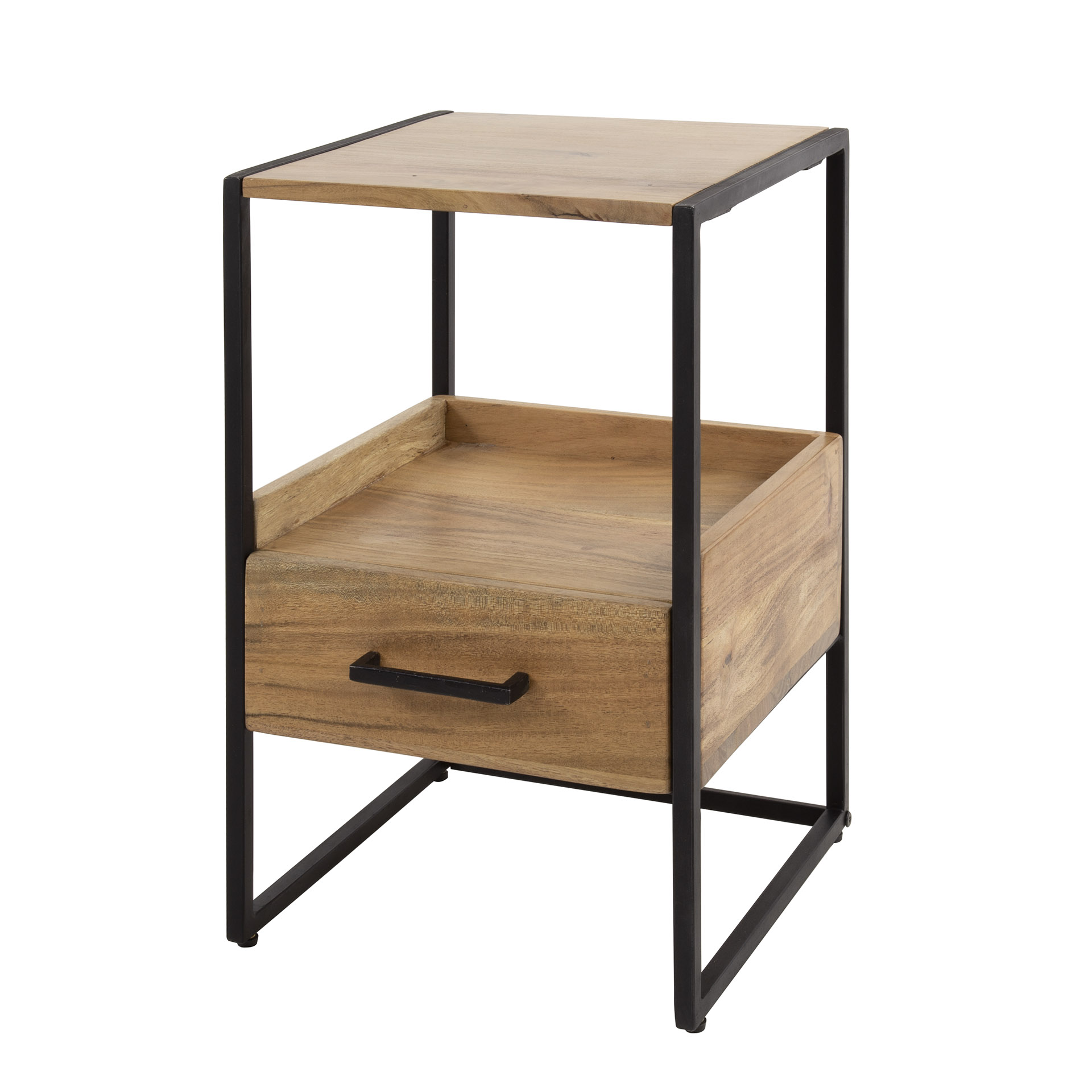 Bedside table 1L XS niche / Solid acacia natural