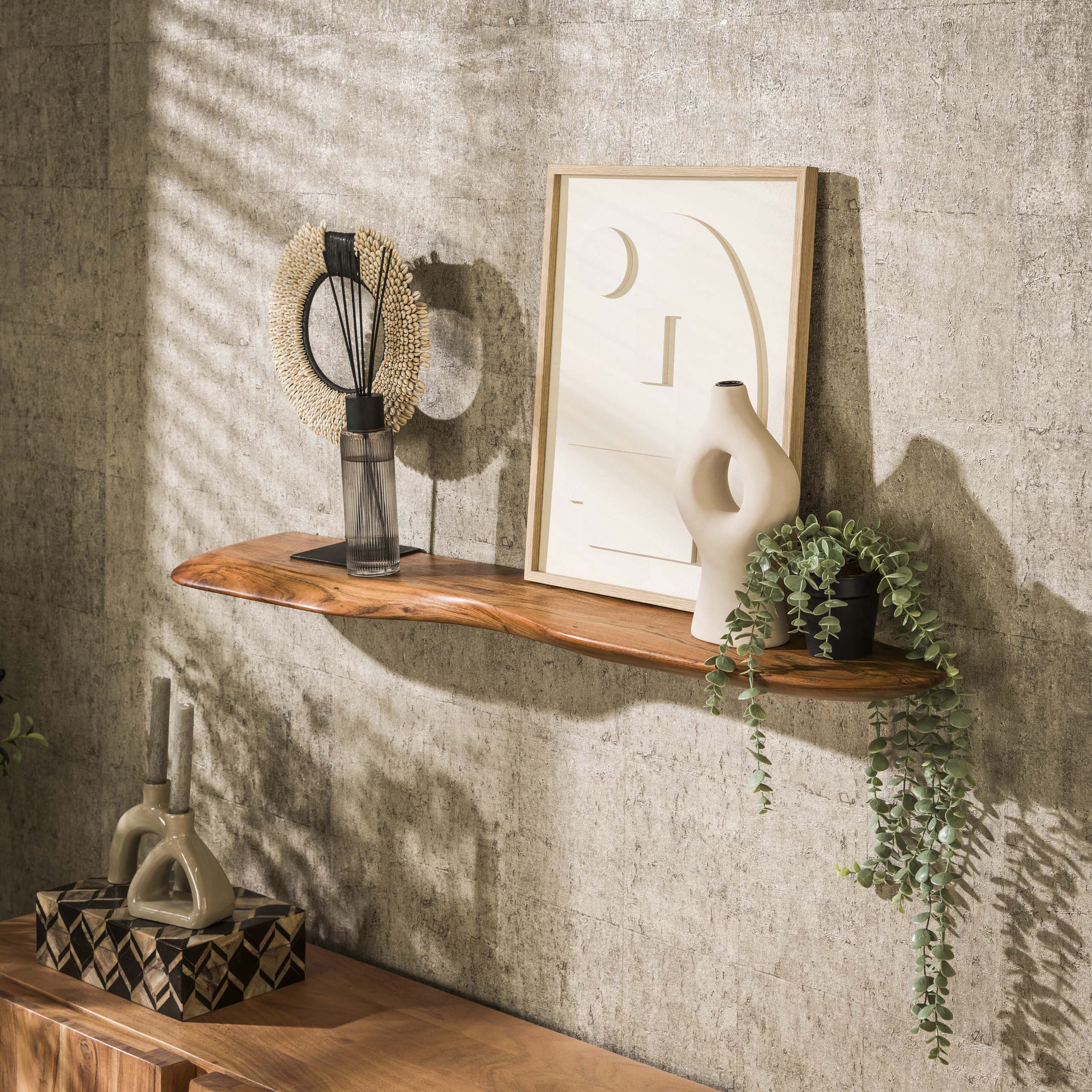 Wall shelf 120 organic / Solid acacia natural