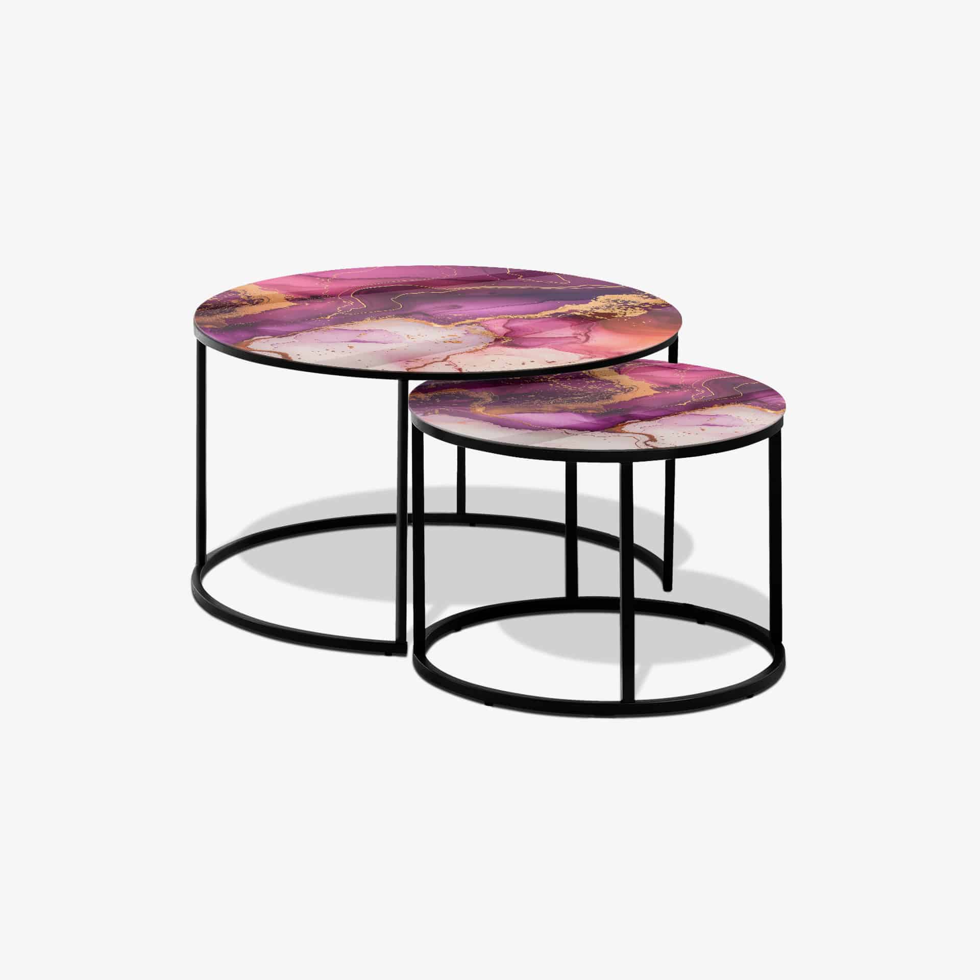 Mesa de centro Negro - Mármol Morado