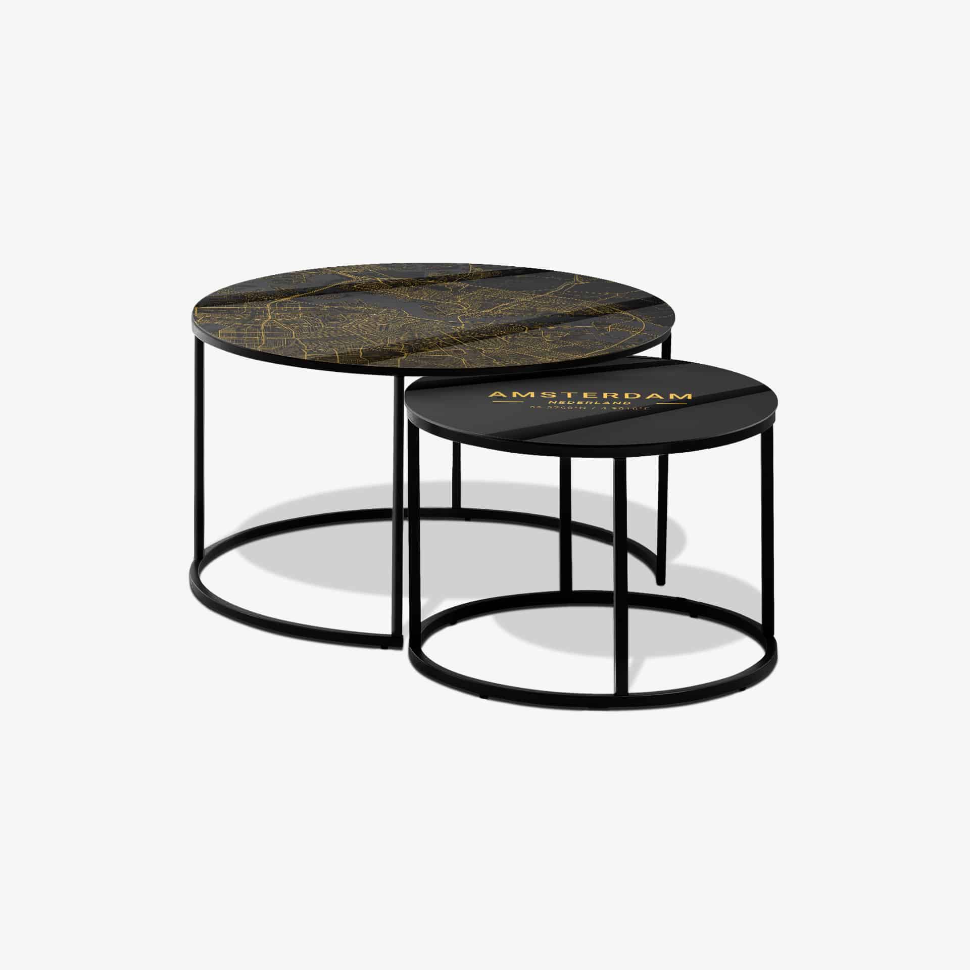 Mesa de centro Negro - Amsterdam Gold