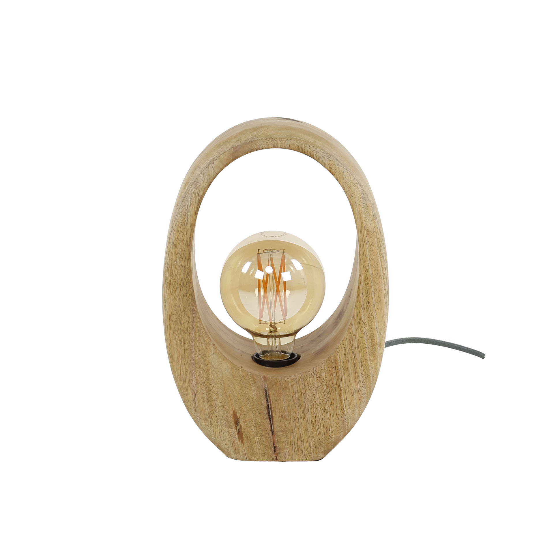 Table lamp 1L Arch wood / Solid mango natural