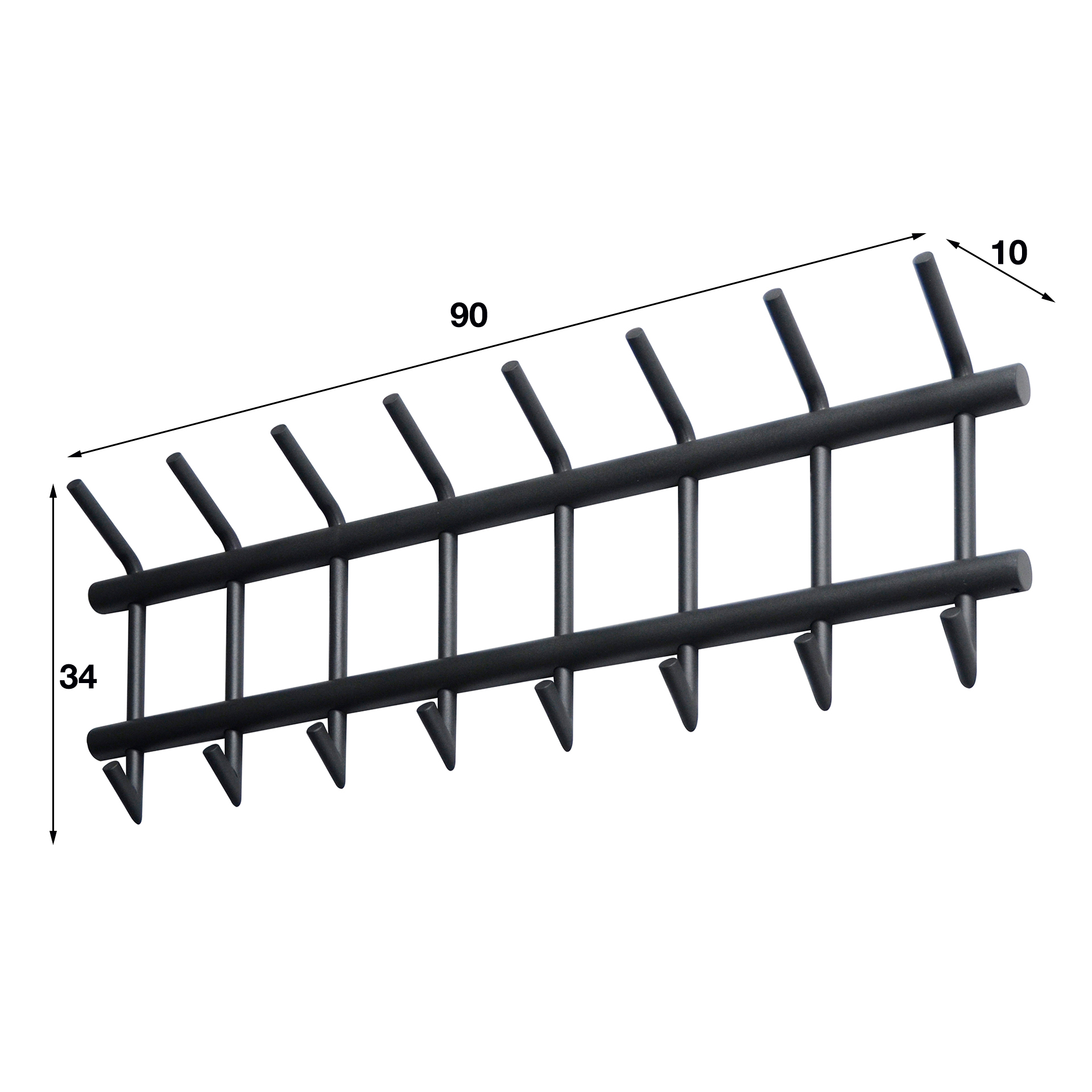 Coat rack Steel hooks (8 hooks)