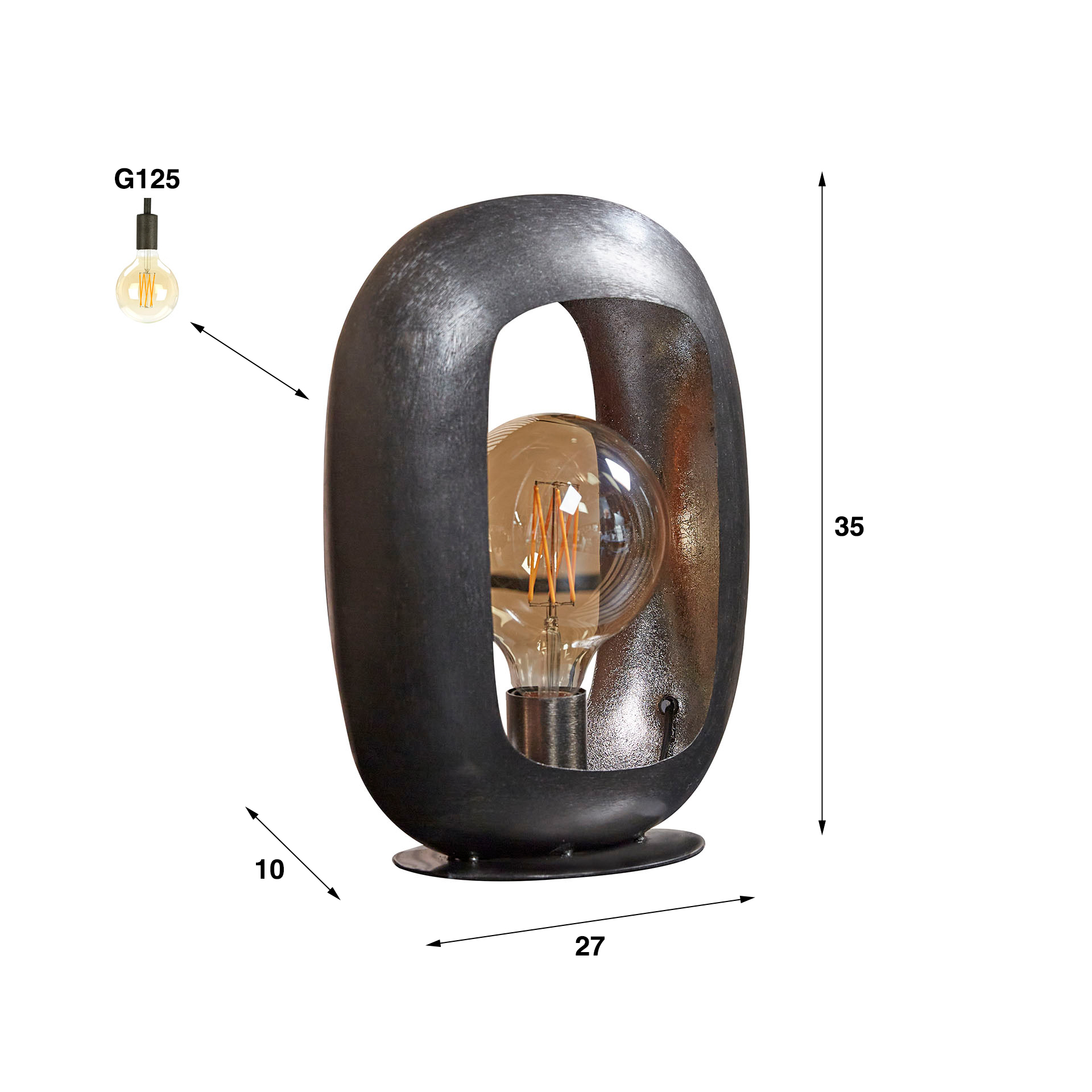 Table lamp Arch L / Black nickel