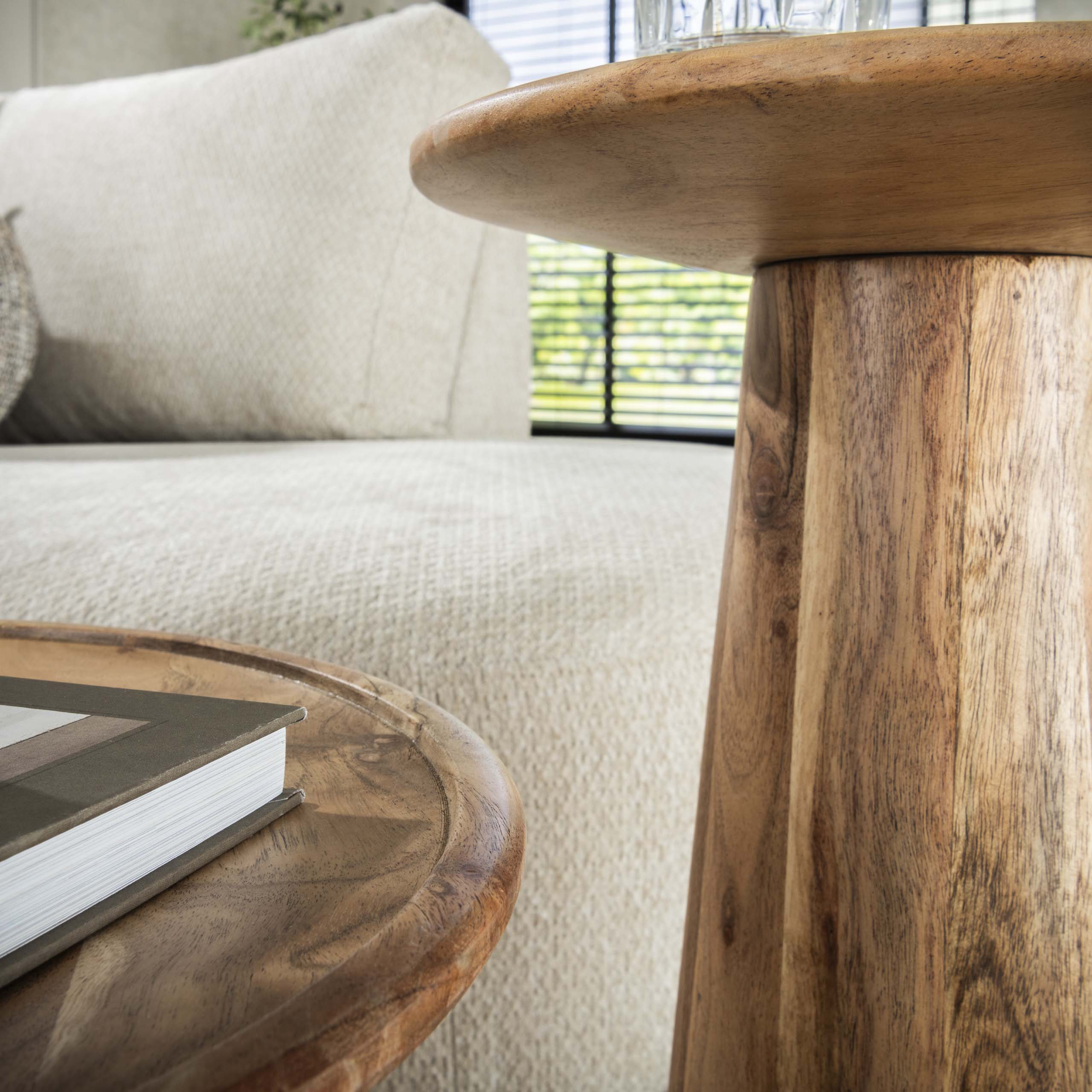 Side table Cone - set of 2 - Solid acacia