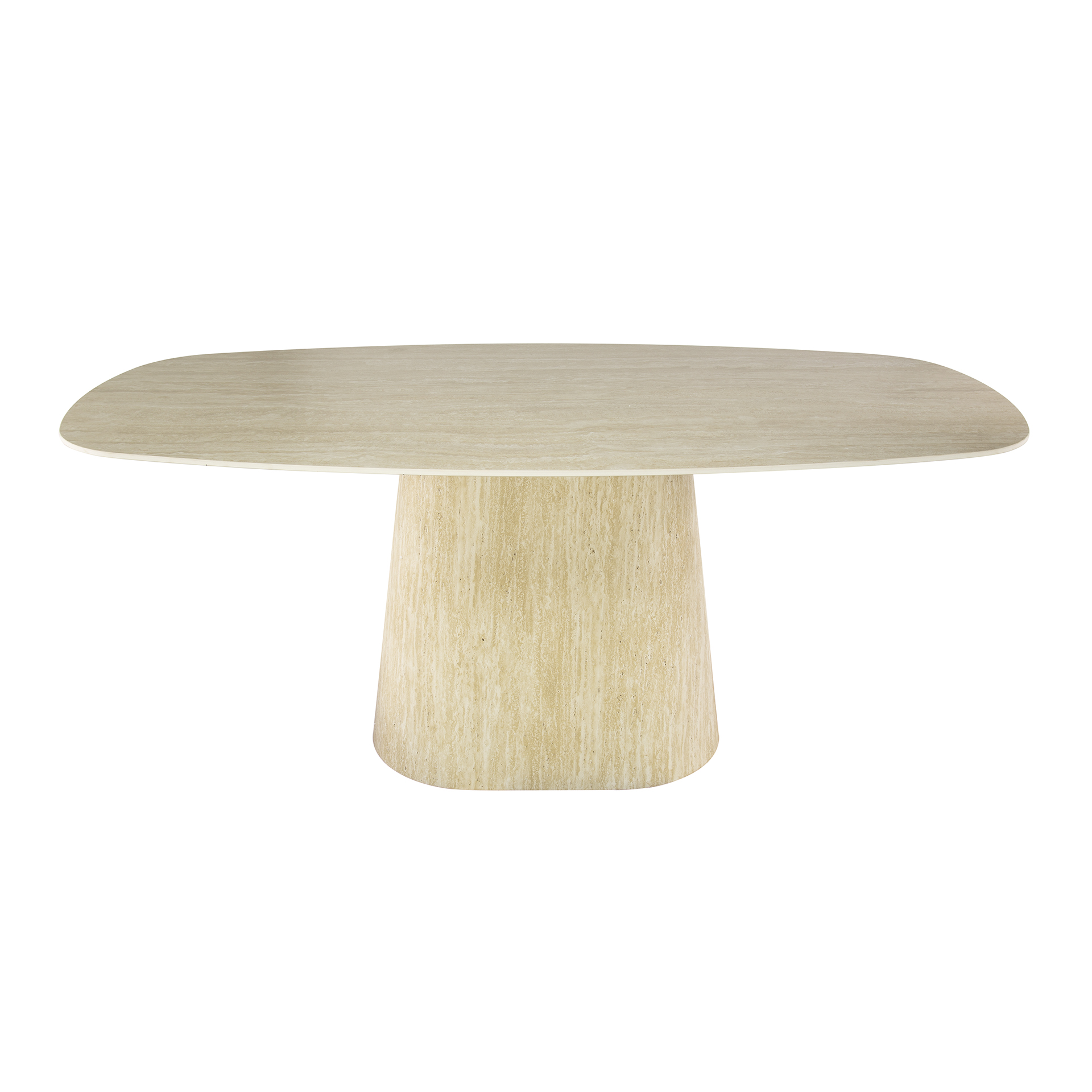 Dining table Centro Danish oval 180 cm - Ceramic travertine