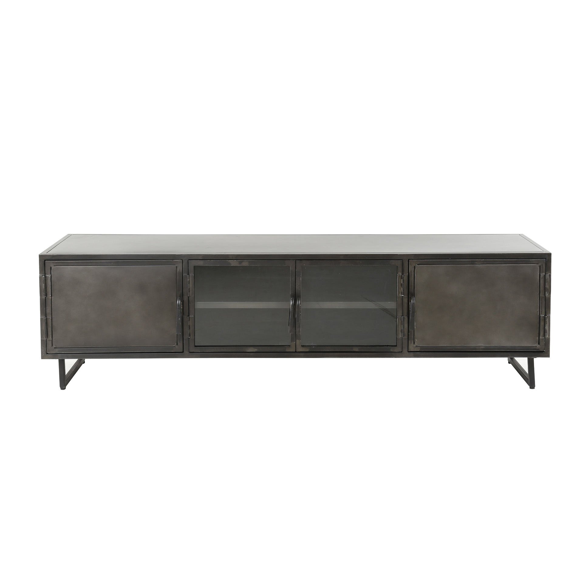 TV cabinet 180cm Rift metal / Gun metal