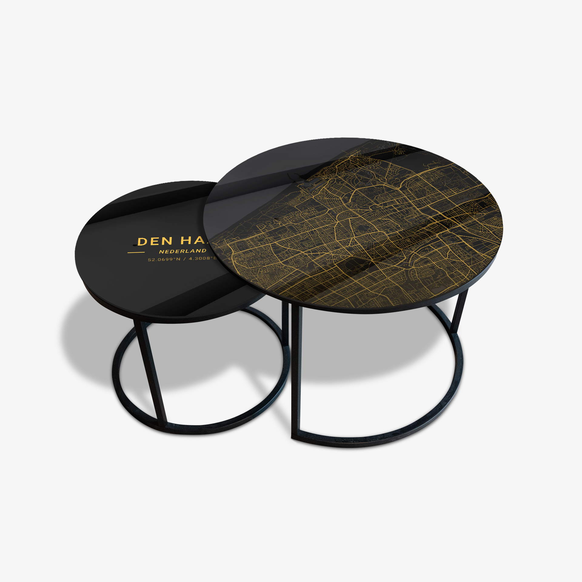 Mesa de centro Negro - The Hague Gold