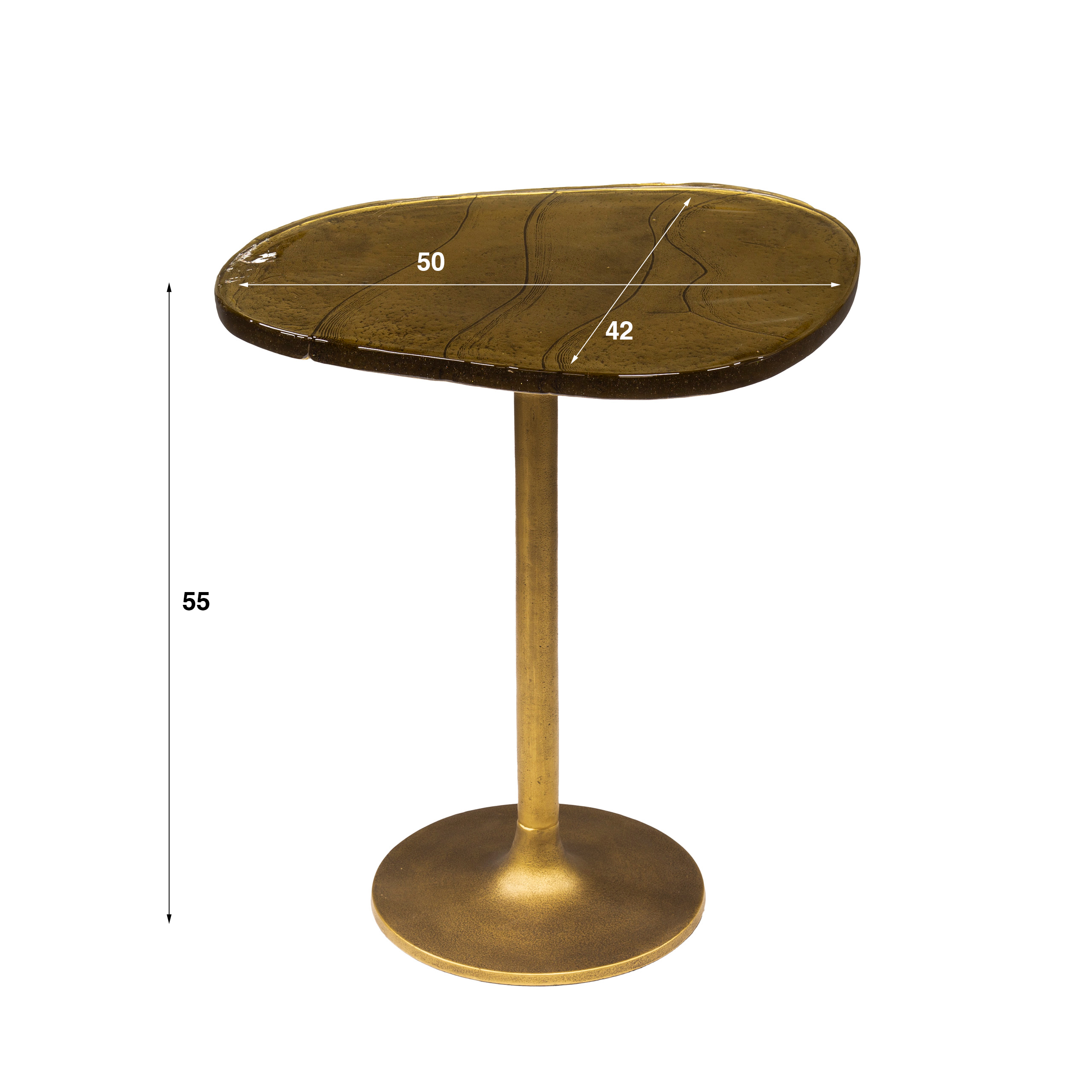 Mesa auxiliar Eclipse mediana - Oro antiguo